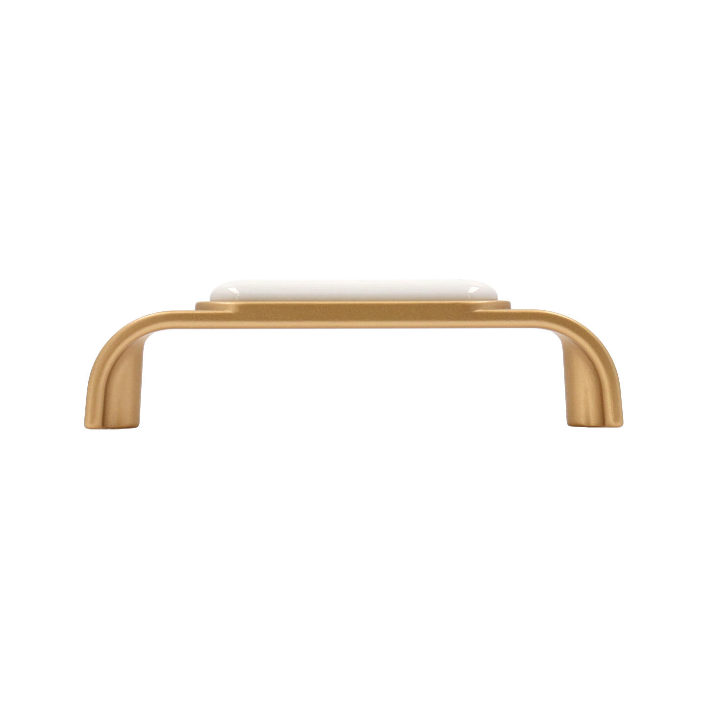 Maniglia per mobili - Alucover ottone - Lega di Zinco / Porcellana - Stile Contemporaneo - 109x30x20mm - immagine 2