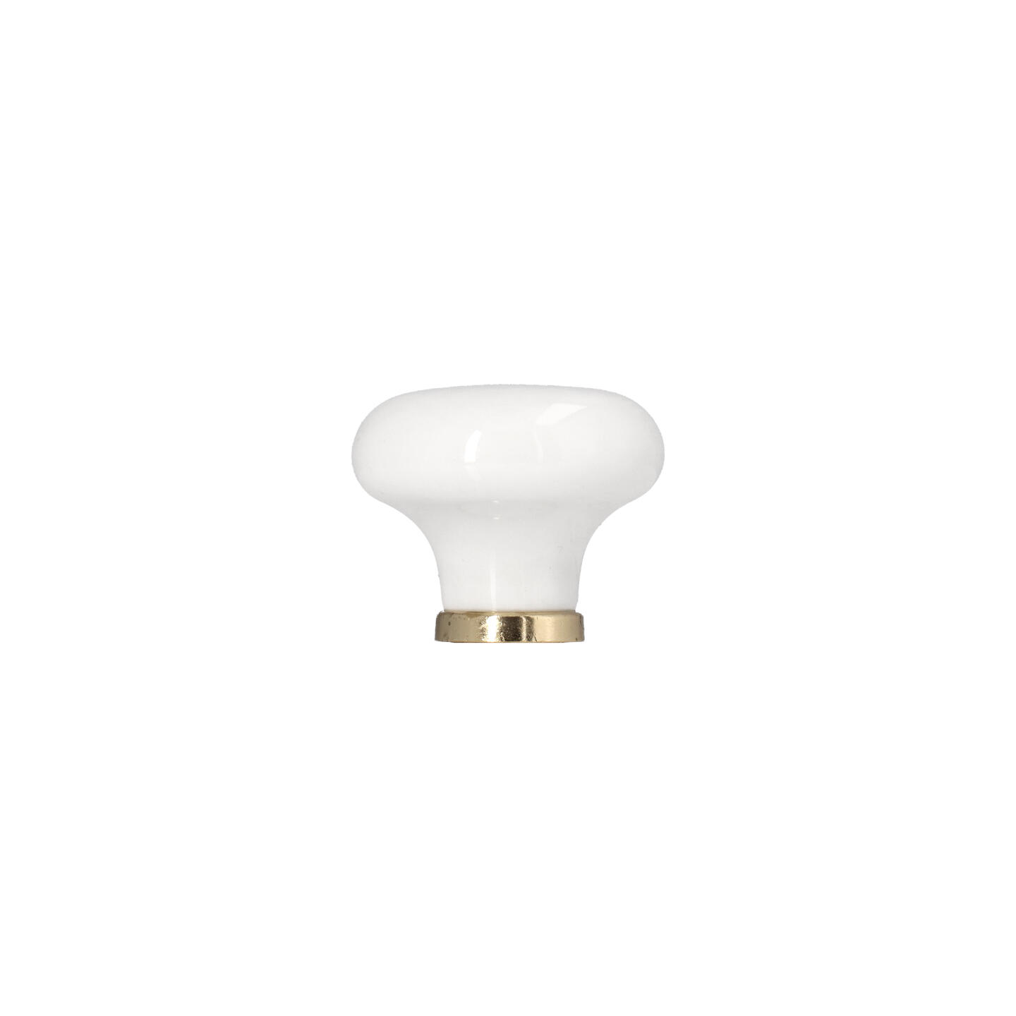 Pomolo per mobili - Placcato oro - Lega di Zinco / Porcellana - Stile Classico - 0x30x0mm - immagine 2