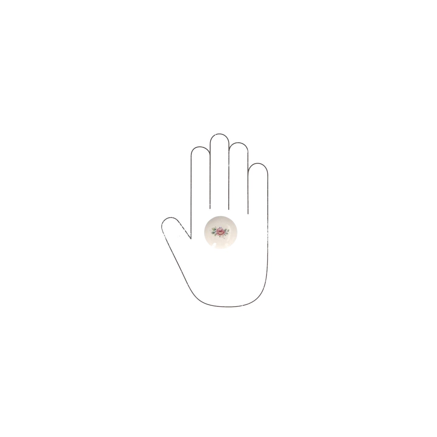 Pomolo per mobili - Antica Firenze - Lega di Zinco / Porcellana - Stile Classico - 0x30x0mm - immagine 4