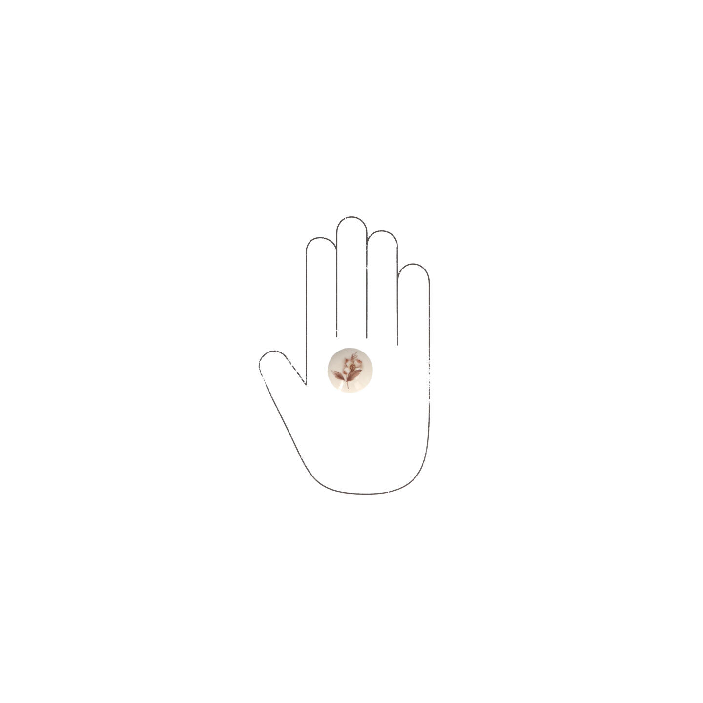 Pomolo per mobili - Antica Firenze - Lega di Zinco / Porcellana - Stile Classico - 0x26x0mm - immagine 4