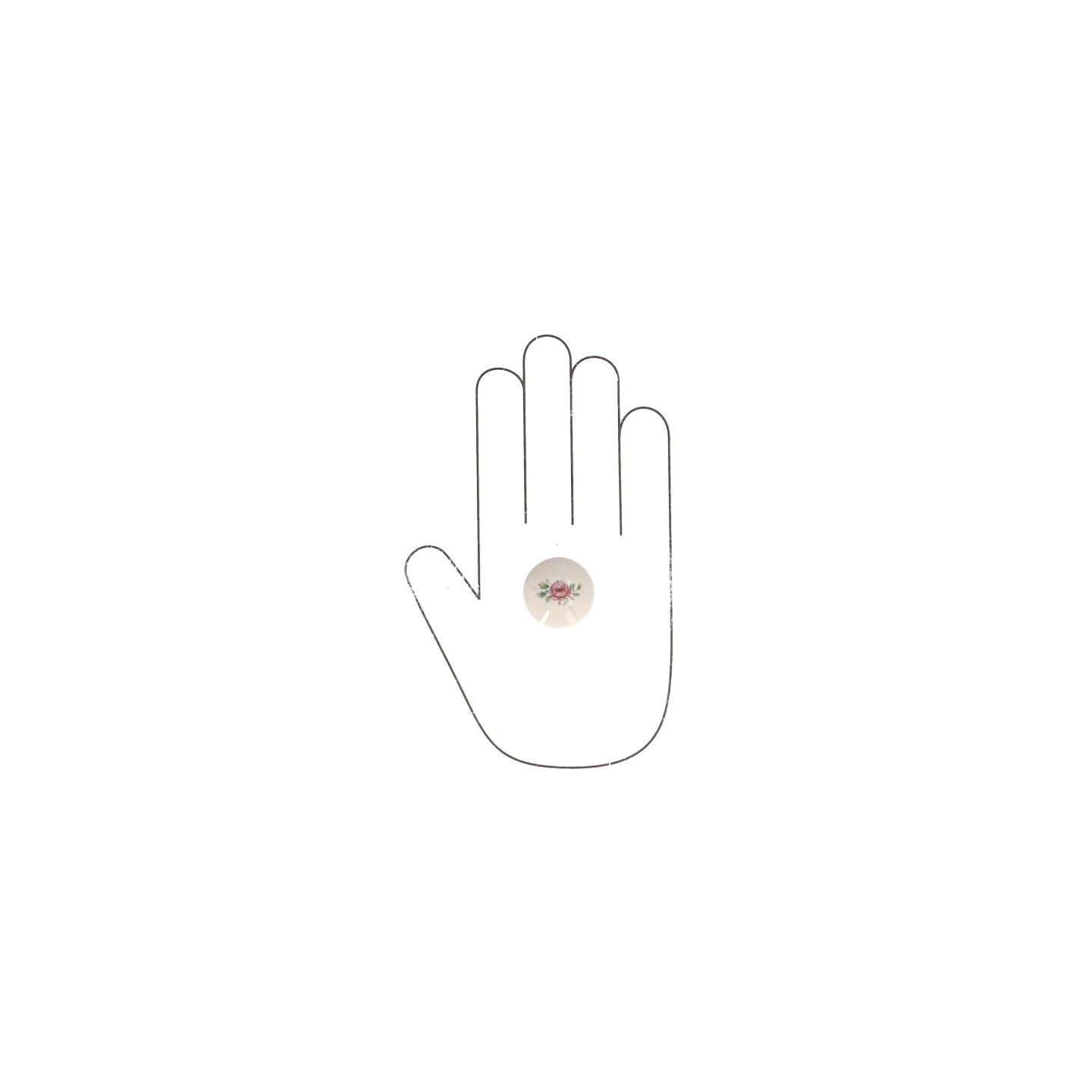 Pomolo per mobili - Antica Firenze - Lega di Zinco / Porcellana - Stile Classico - 0x26x0mm - immagine 4