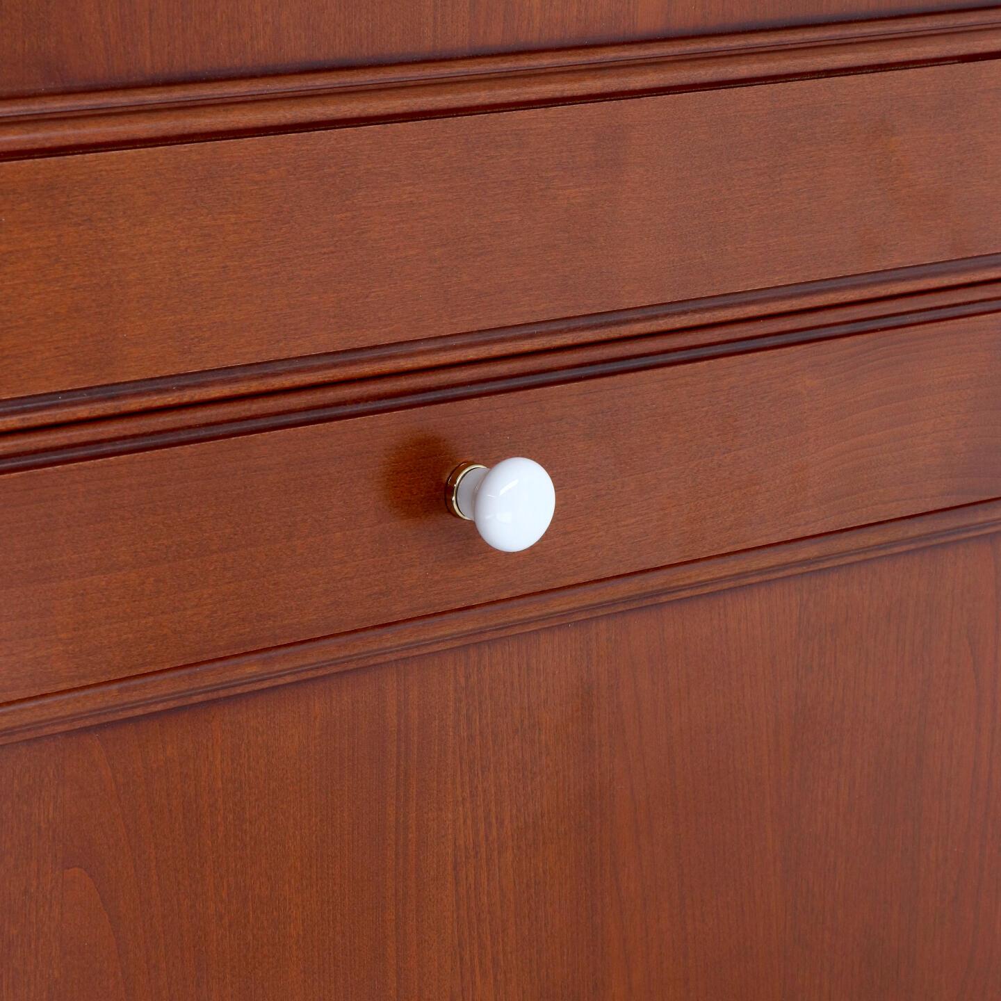 Pomolo per mobili - Placcato oro - Lega di Zinco / Porcellana - Stile Classico - 0x27x0mm - immagine 5