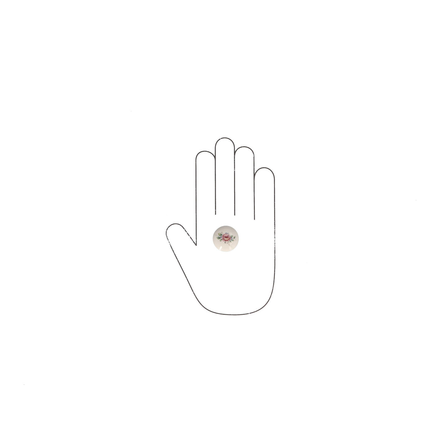 Pomolo per mobili - Antica Firenze - Lega di Zinco / Porcellana - Stile Classico - 0x27x0mm - immagine 4