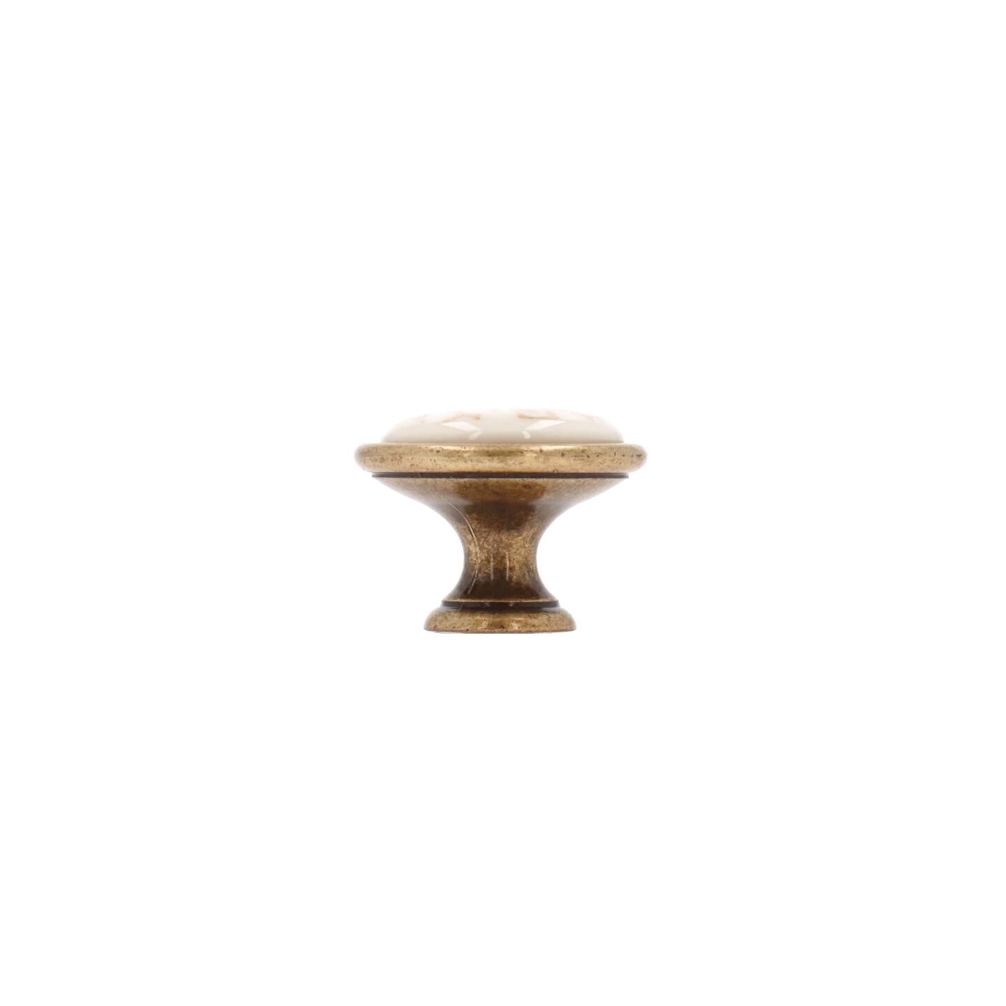 Pomolo per mobili - Antica Firenze - Lega di Zinco / Porcellana - Stile Classico - 0x25x0mm - immagine 2