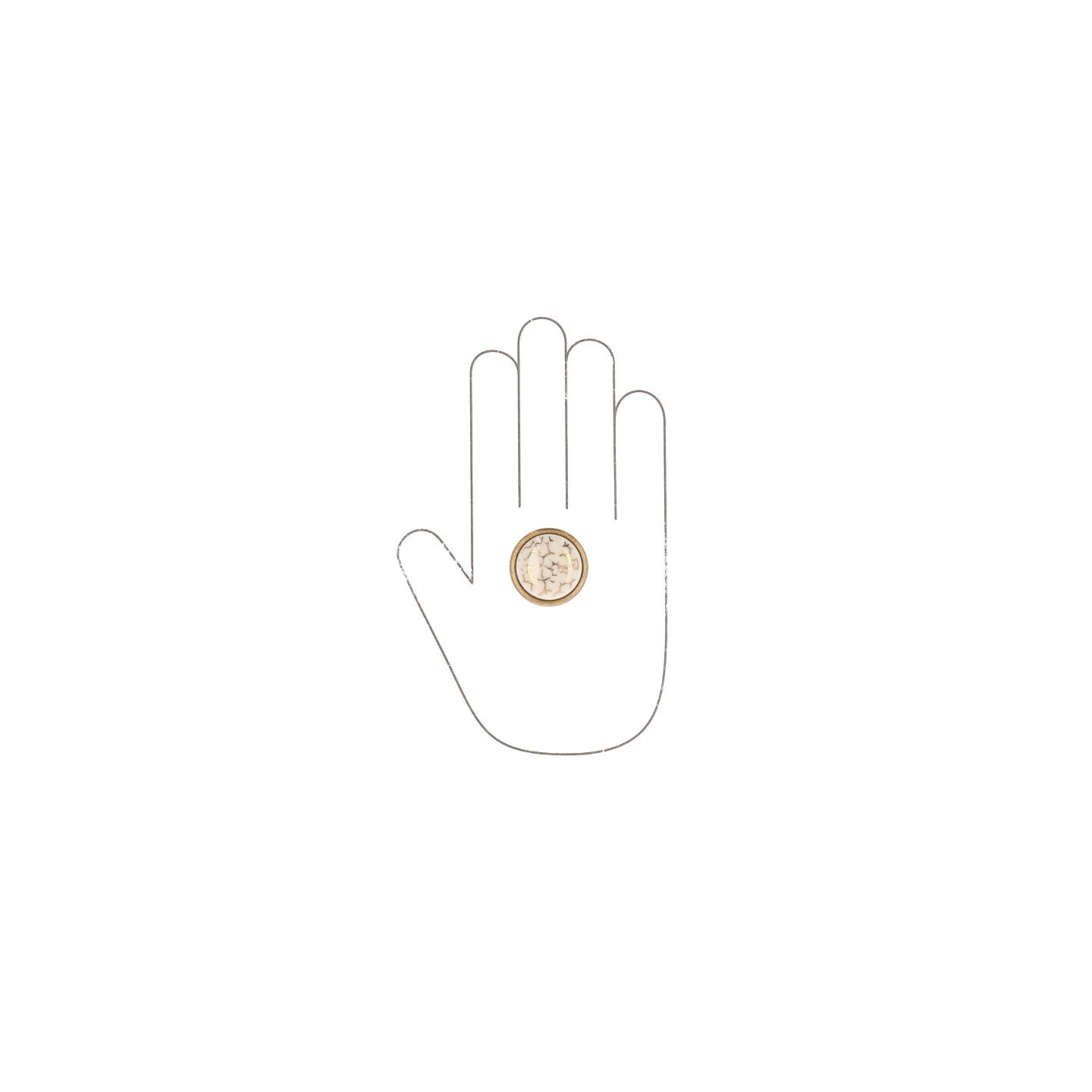 Pomolo per mobili - Antica Firenze - Lega di Zinco / Porcellana - Stile Classico - 0x25x0mm - immagine 4