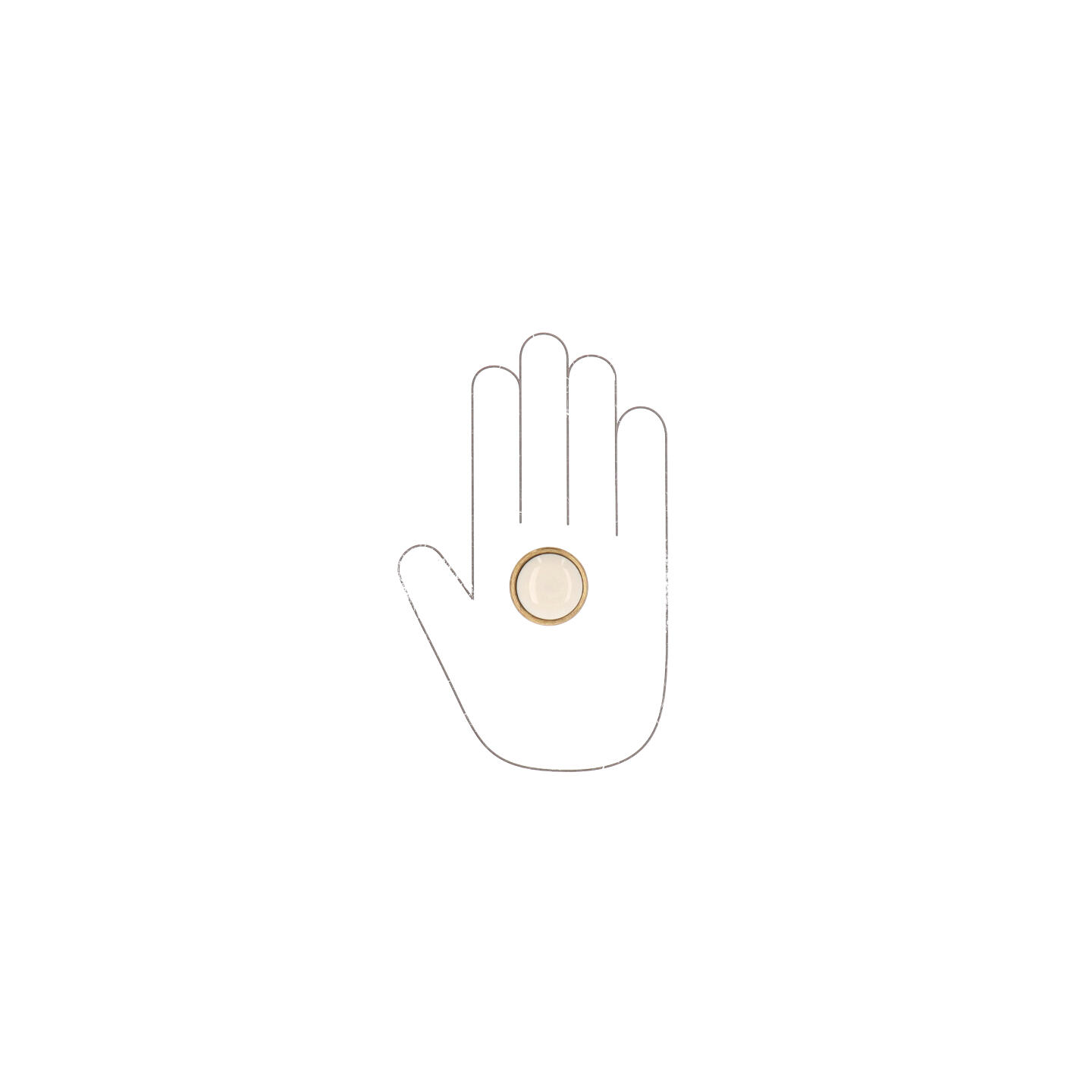 Pomolo per mobili - Antica Firenze - Lega di Zinco / Porcellana - Stile Classico - 0x25x0mm - immagine 4