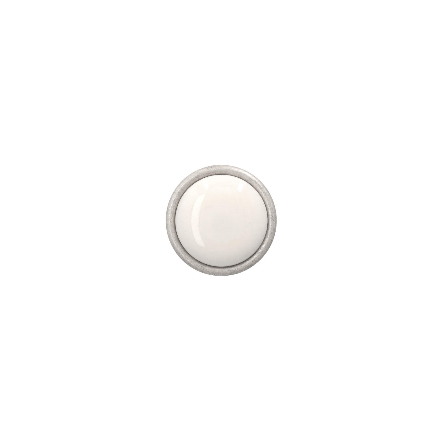 Pomolo per mobili - Argento vecchio graffiato - Lega di Zinco / Porcellana - Stile Classico - 0x25x0mm - immagine 3