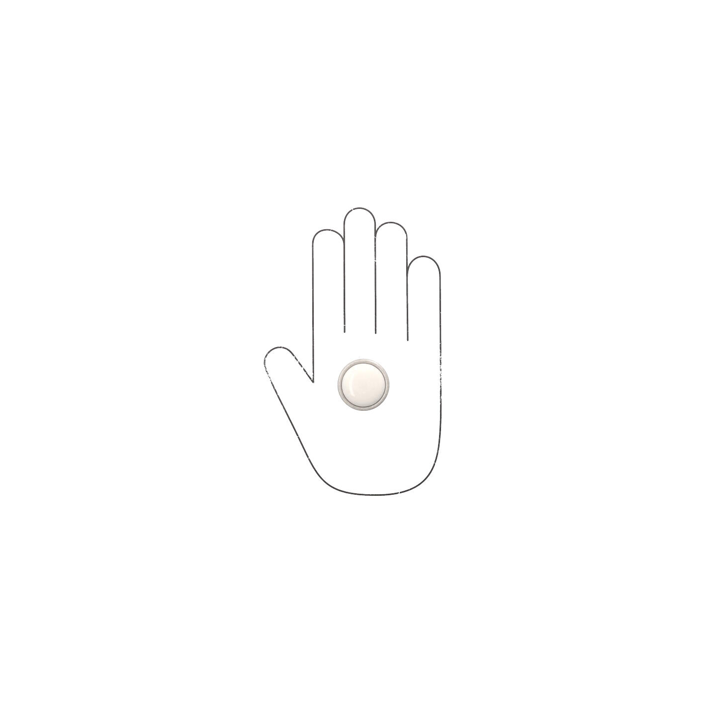 Pomolo per mobili - Argento vecchio graffiato - Lega di Zinco / Porcellana - Stile Classico - 0x25x0mm - immagine 4