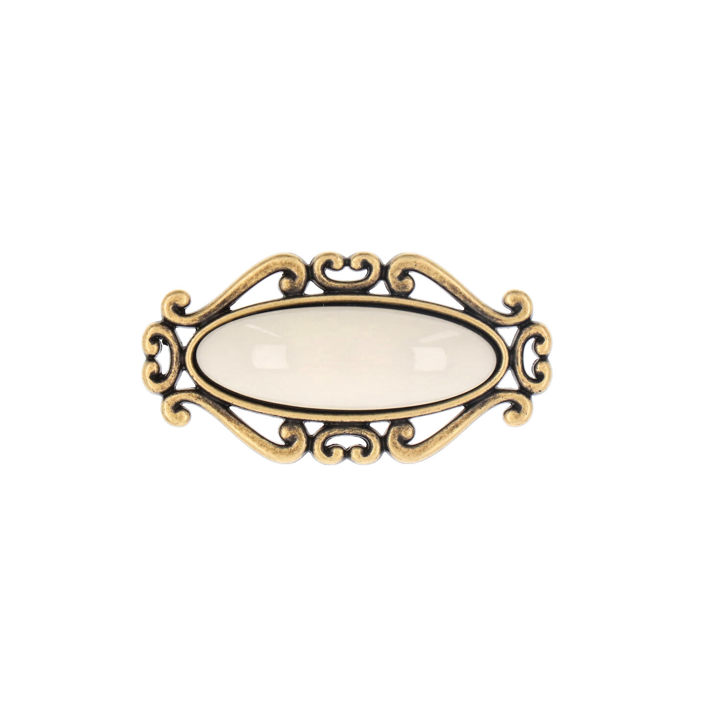 Pomolo per mobili - Antica Firenze - Lega di Zinco / Porcellana - Stile Classico - 78x29x40mm - immagine 3