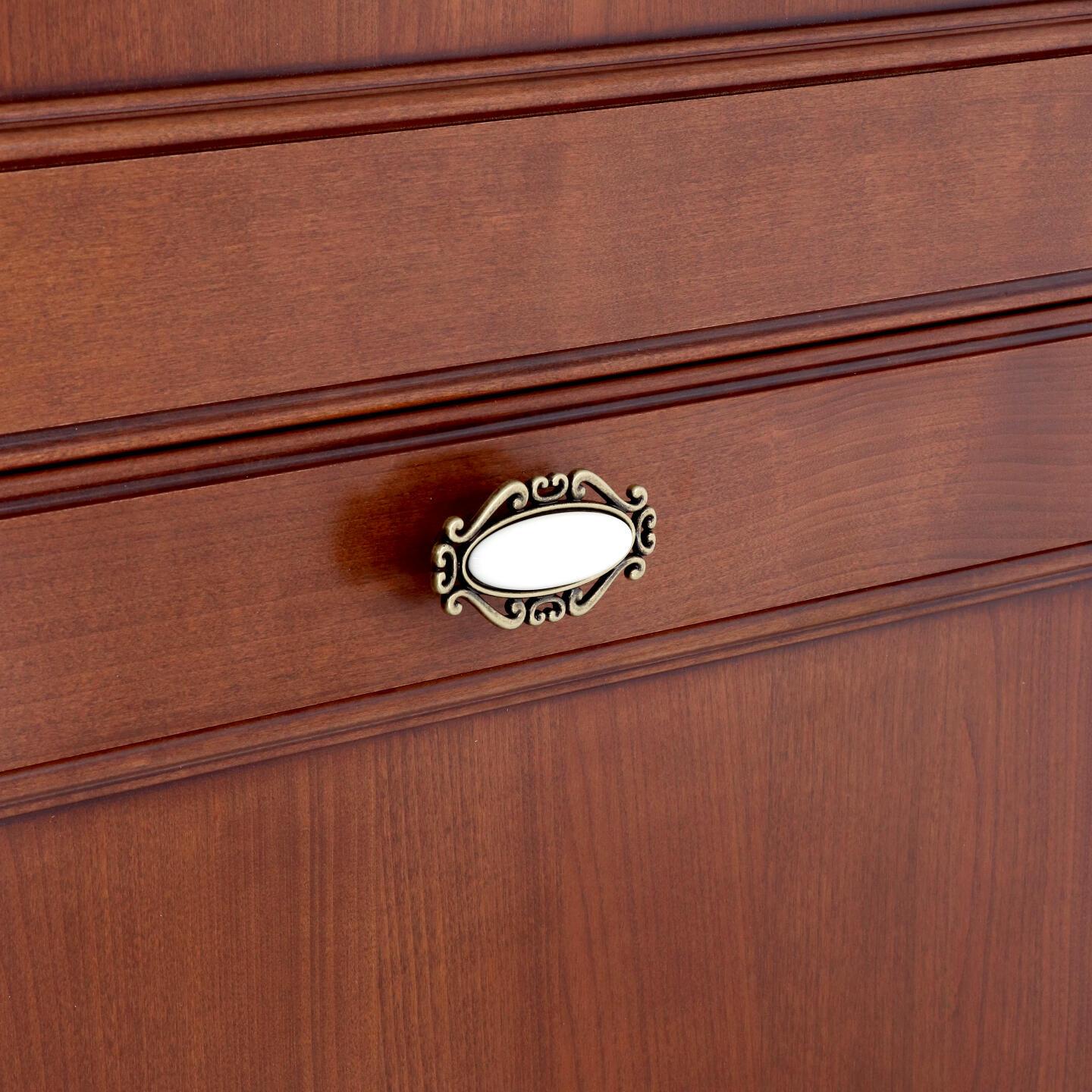 Pomolo per mobili - Antica Firenze - Lega di Zinco / Porcellana - Stile Classico - 78x29x40mm - immagine 5
