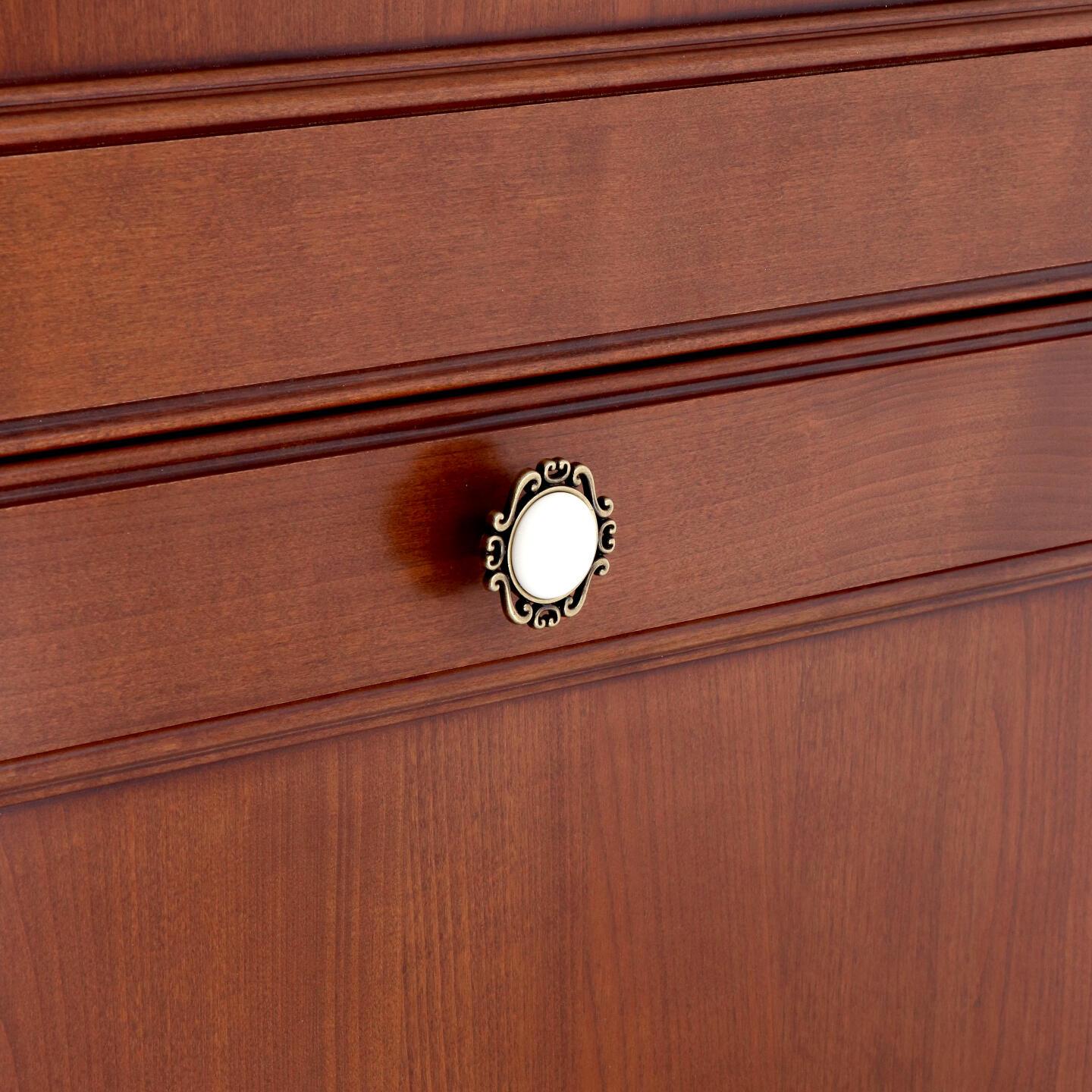 Pomolo per mobili - Antica Firenze - Lega di Zinco / Porcellana - Stile Classico - 46x25x46mm - immagine 5