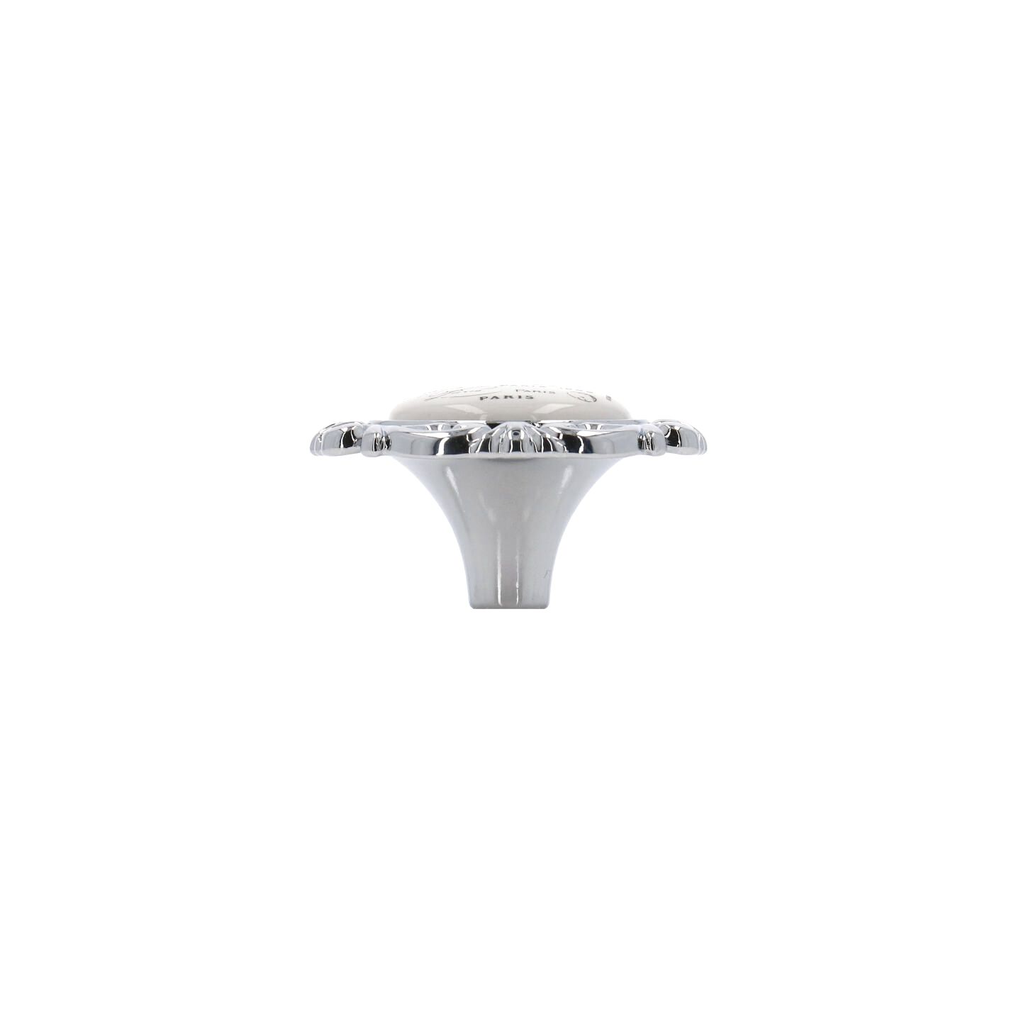 Pomolo per mobili - Cromo lucido - Lega di Zinco / Porcellana - Stile Classico - 0x26x0mm - immagine 3