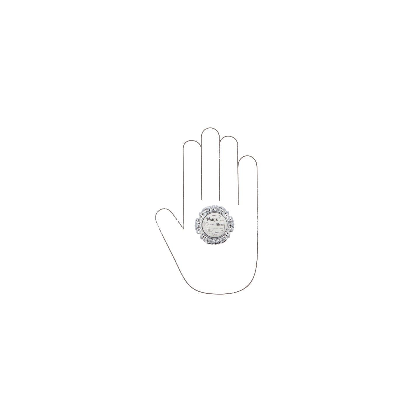 Pomolo per mobili - Cromo lucido - Lega di Zinco / Porcellana - Stile Classico - 0x26x0mm - immagine 4
