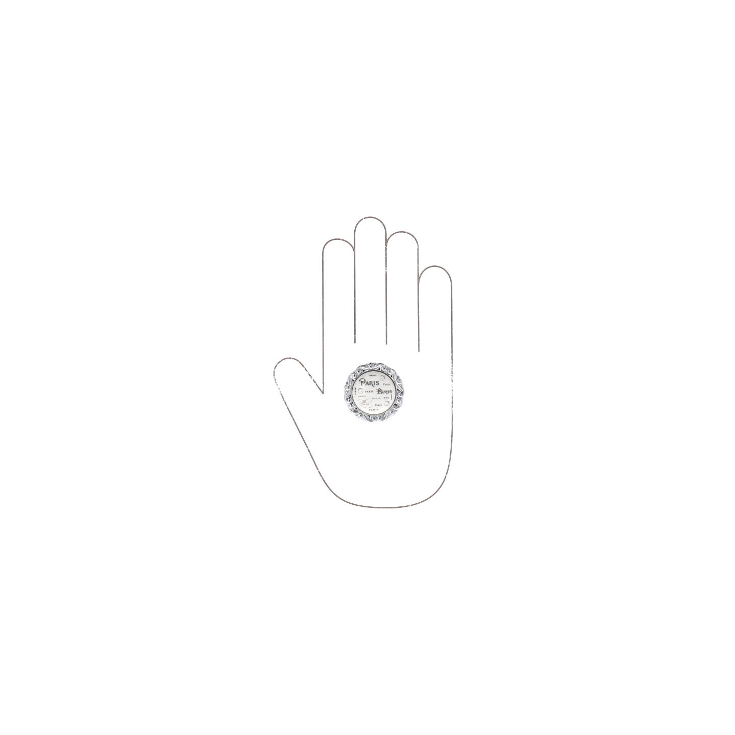 Pomolo per mobili - Cromo lucido - Lega di Zinco / Porcellana - Stile Classico - 0x27x0mm - immagine 4