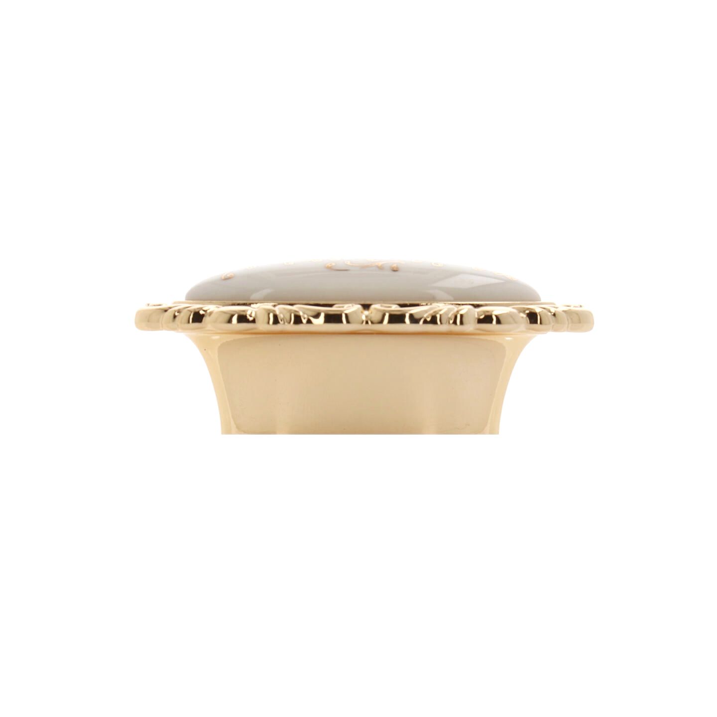 Pomolo per mobili - Placcato oro - Lega di Zinco / Porcellana - Stile Classico - 73x28x38mm - immagine 2