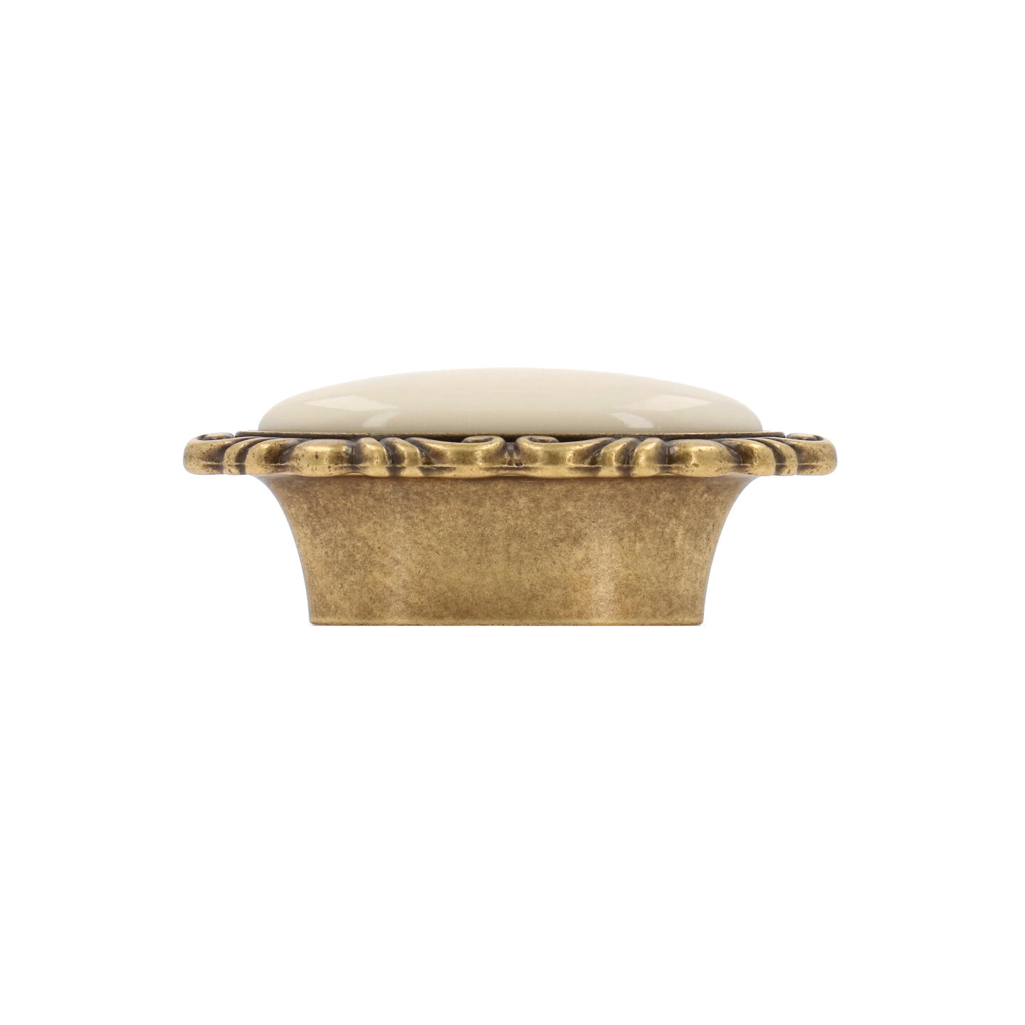 Pomolo per mobili - Antica Firenze - Lega di Zinco / Porcellana - Stile Classico - 73x28x38mm - immagine 2