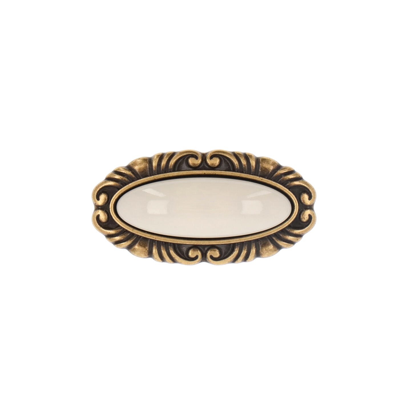 Pomolo per mobili - Antica Firenze - Lega di Zinco / Porcellana - Stile Classico - 73x28x38mm - immagine 3