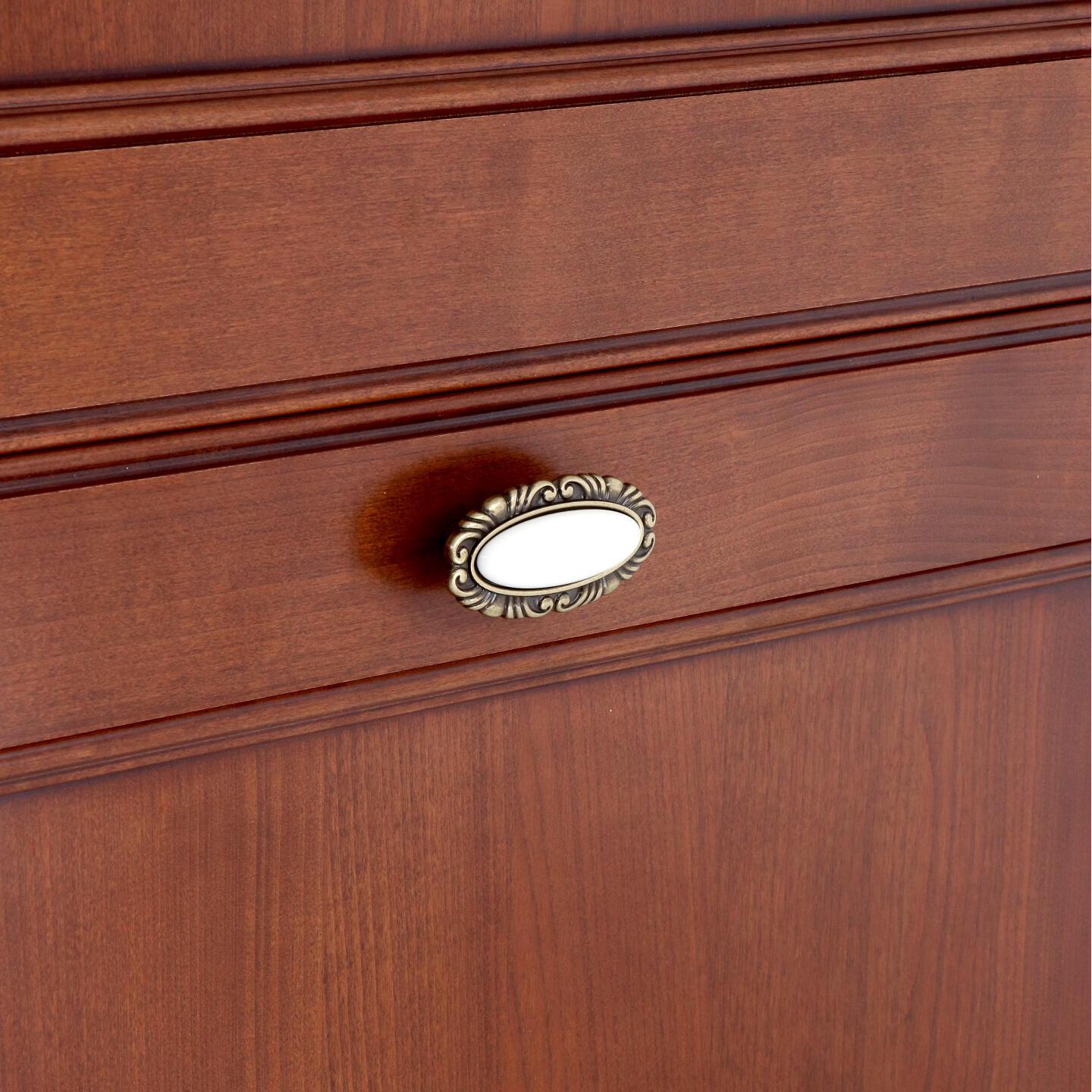 Pomolo per mobili - Antica Firenze - Lega di Zinco / Porcellana - Stile Classico - 73x28x38mm - immagine 5