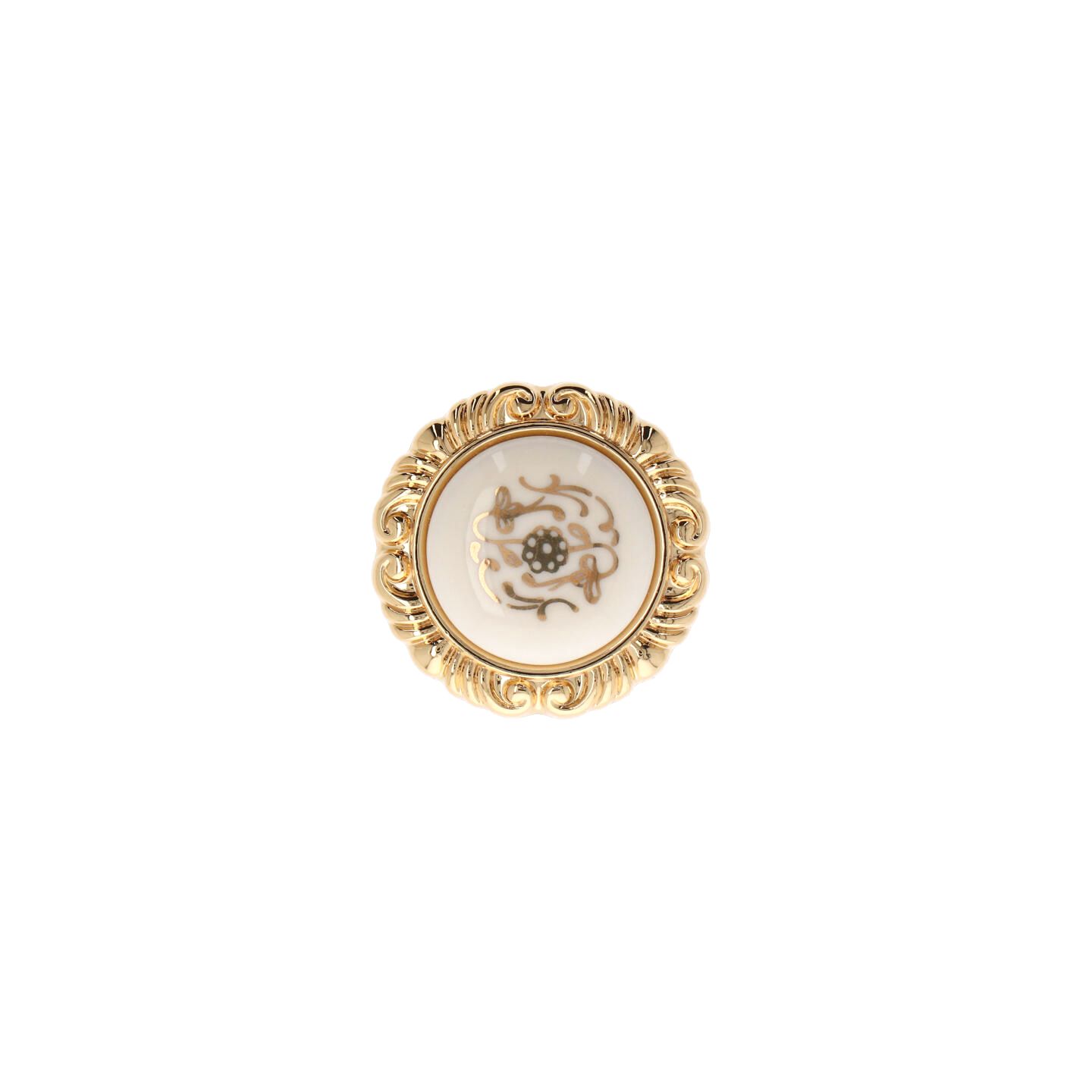 Pomolo per mobili - Placcato oro - Lega di Zinco / Porcellana - Stile Classico - 0x27x0mm - immagine 3