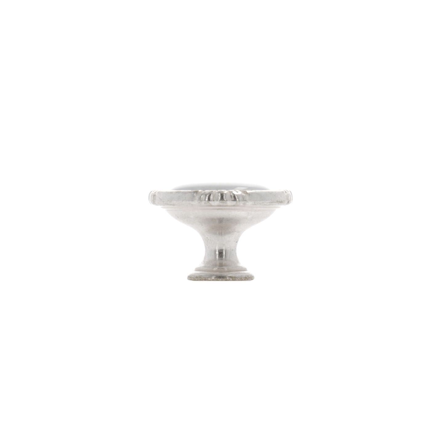 Pomolo per mobili - Argento Venezia - Lega di Zinco / Porcellana - Stile Classico - 0x27x0mm - immagine 2