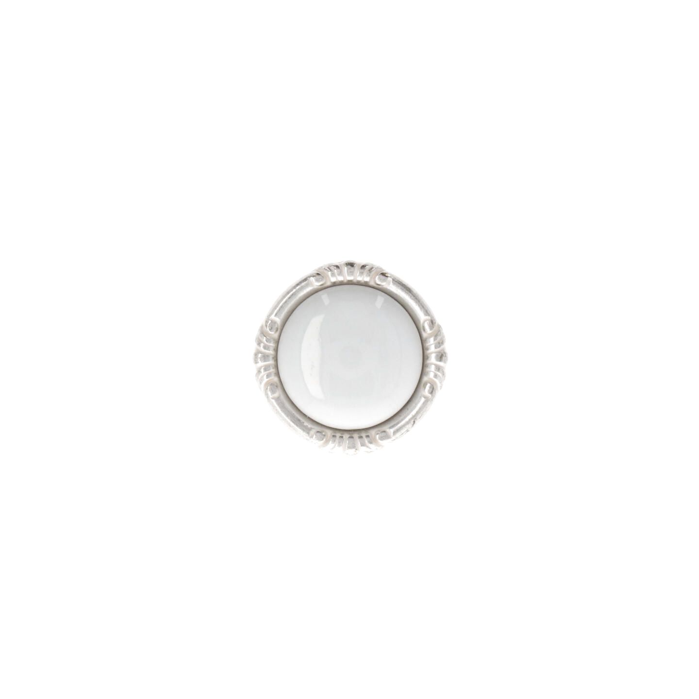 Pomolo per mobili - Argento Venezia - Lega di Zinco / Porcellana - Stile Classico - 0x27x0mm - immagine 3