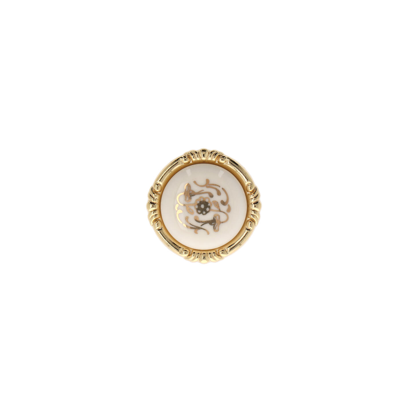 Pomolo per mobili - Placcato oro - Lega di Zinco / Porcellana - Stile Classico - 0x27x0mm - immagine 3