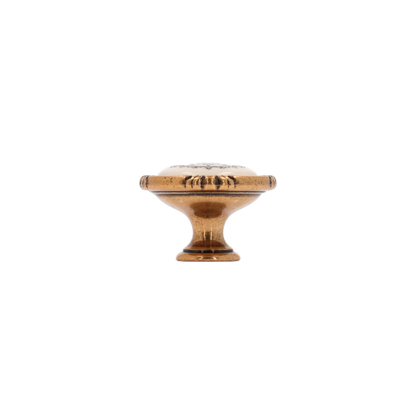 Pomolo per mobili - Orval - Lega di Zinco / Porcellana - Stile Classico - 0x27x0mm - immagine 2