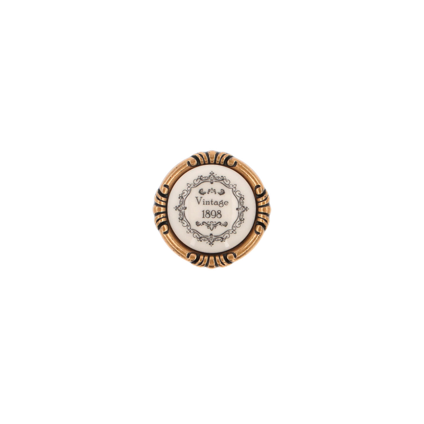 Pomolo per mobili - Orval - Lega di Zinco / Porcellana - Stile Classico - 0x27x0mm - immagine 3
