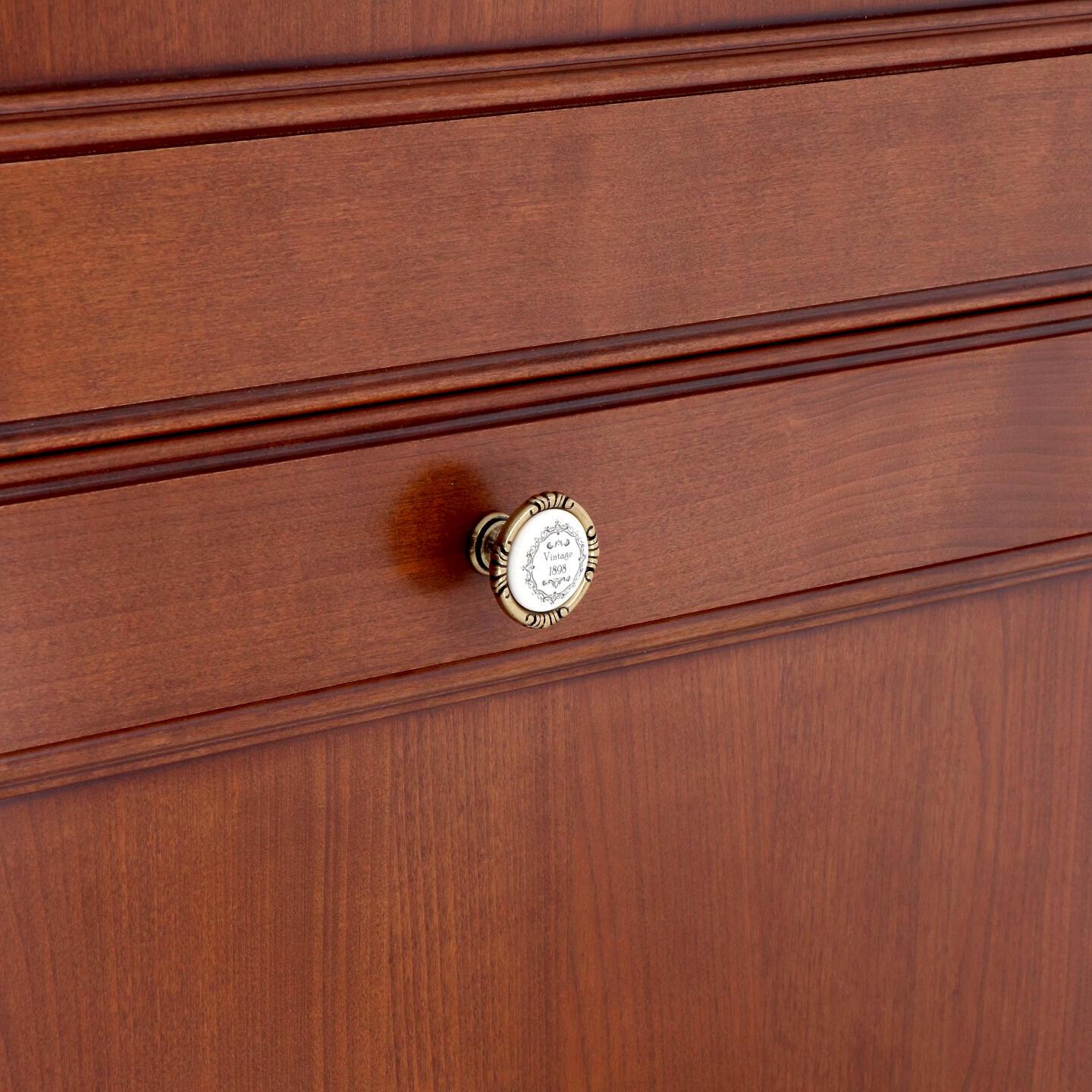 Pomolo per mobili - Orval - Lega di Zinco / Porcellana - Stile Classico - 0x27x0mm - immagine 5