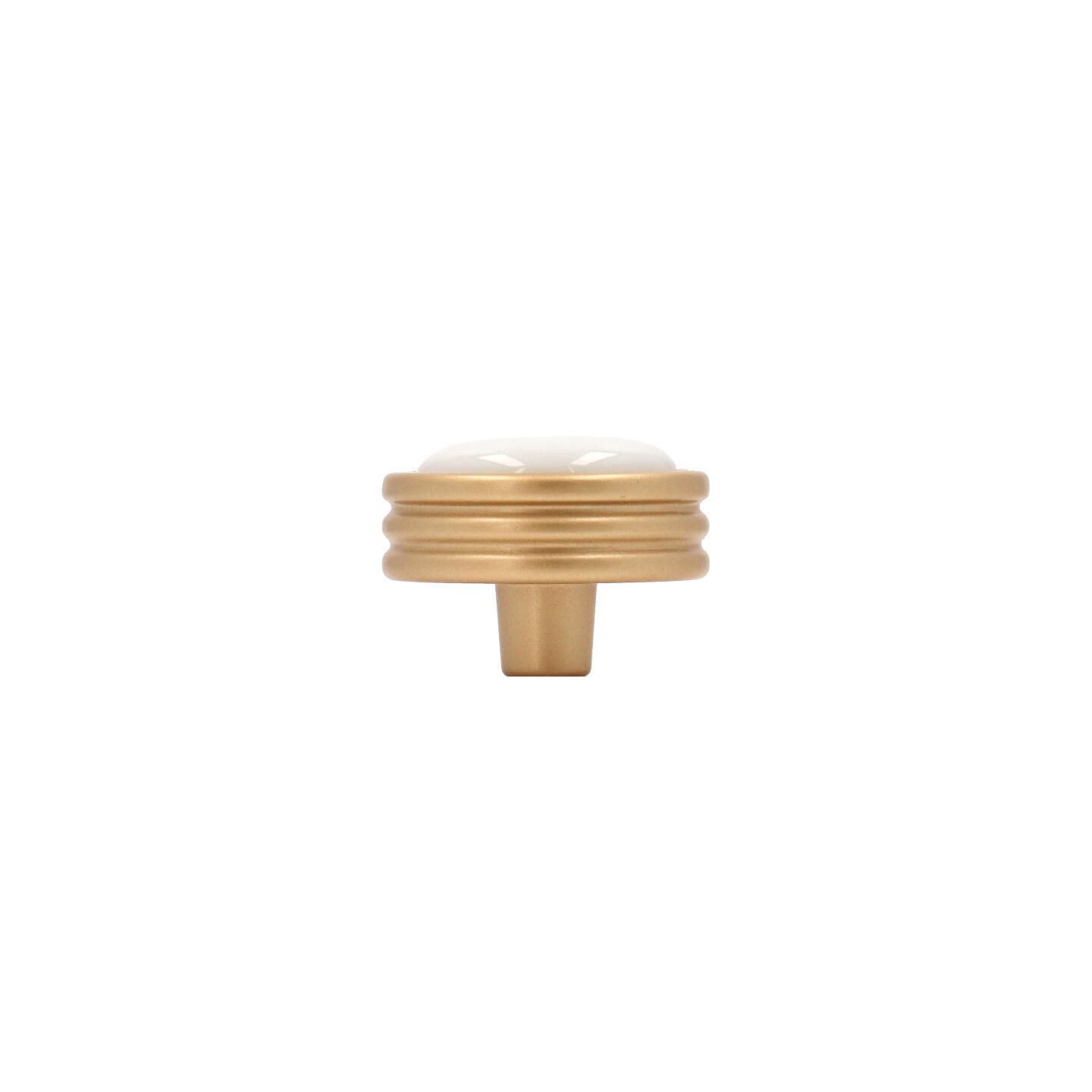 Pomolo per mobili - Alucover ottone - Lega di Zinco / Porcellana - Stile Contemporaneo - 0x26x0mm - immagine 2