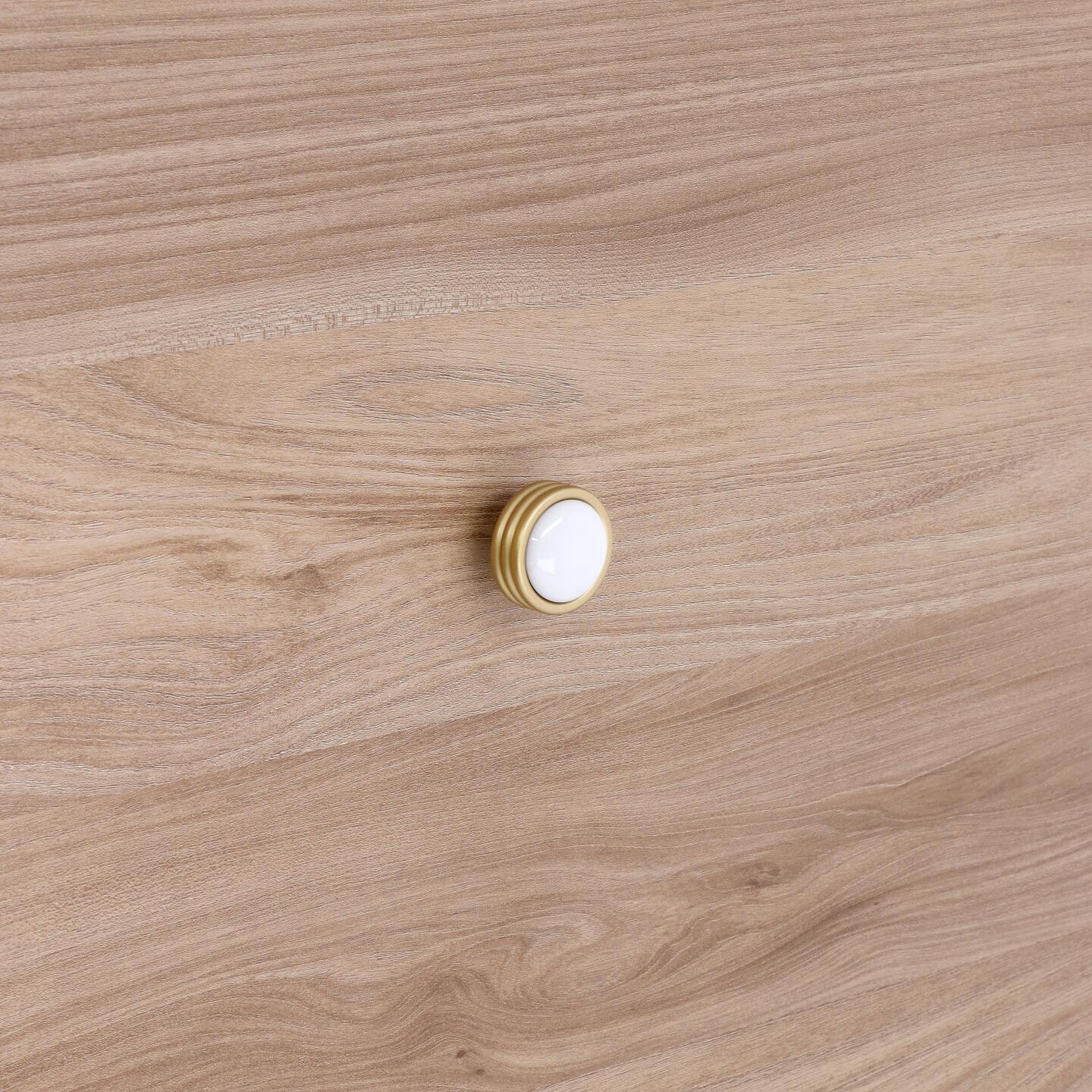 Pomolo per mobili - Alucover ottone - Lega di Zinco / Porcellana - Stile Contemporaneo - 0x26x0mm - immagine 5