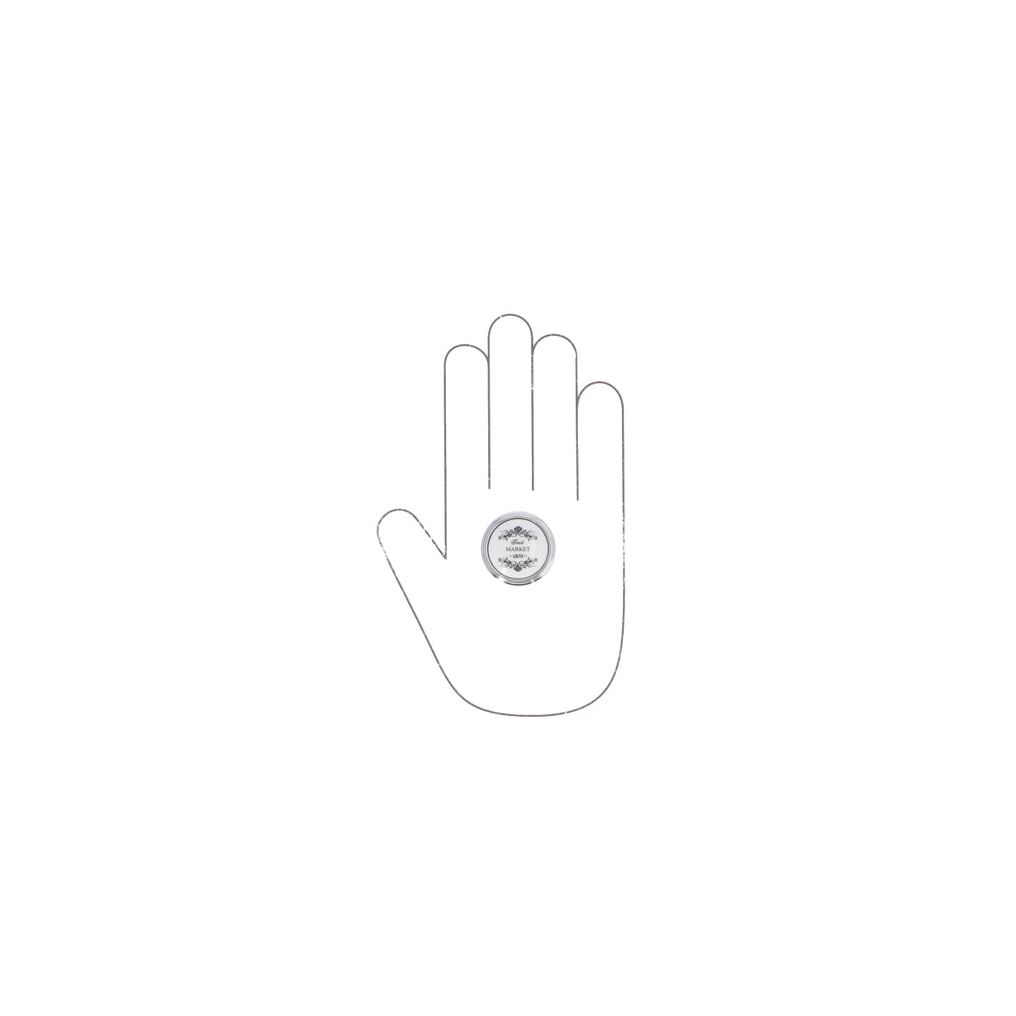 Pomolo per mobili - Cromo lucido - Lega di Zinco / Porcellana - Stile Classico - 0x27x0mm - immagine 4