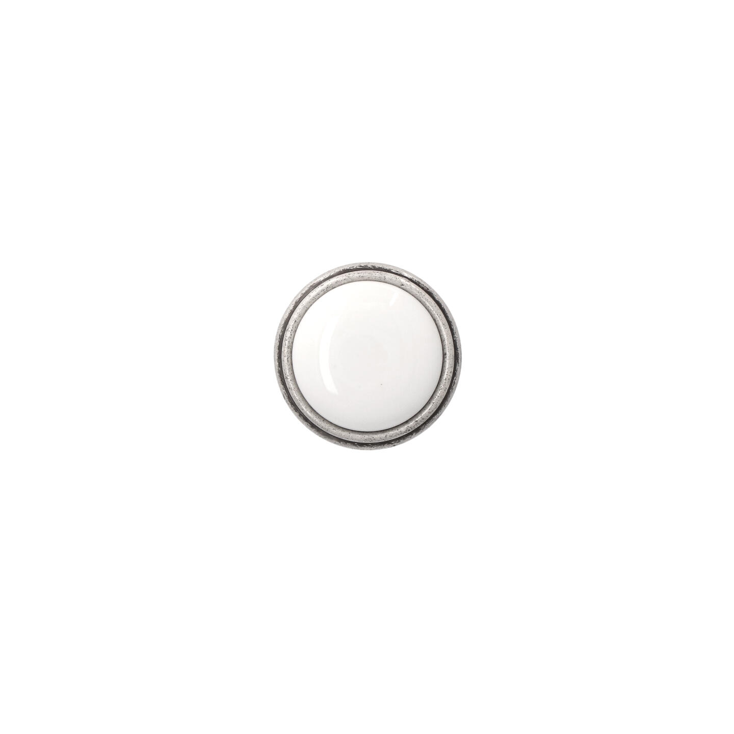 Pomolo per mobili - Argento vecchio brillante - Lega di Zinco / Porcellana - Stile Classico - 0x27x0mm - immagine 3
