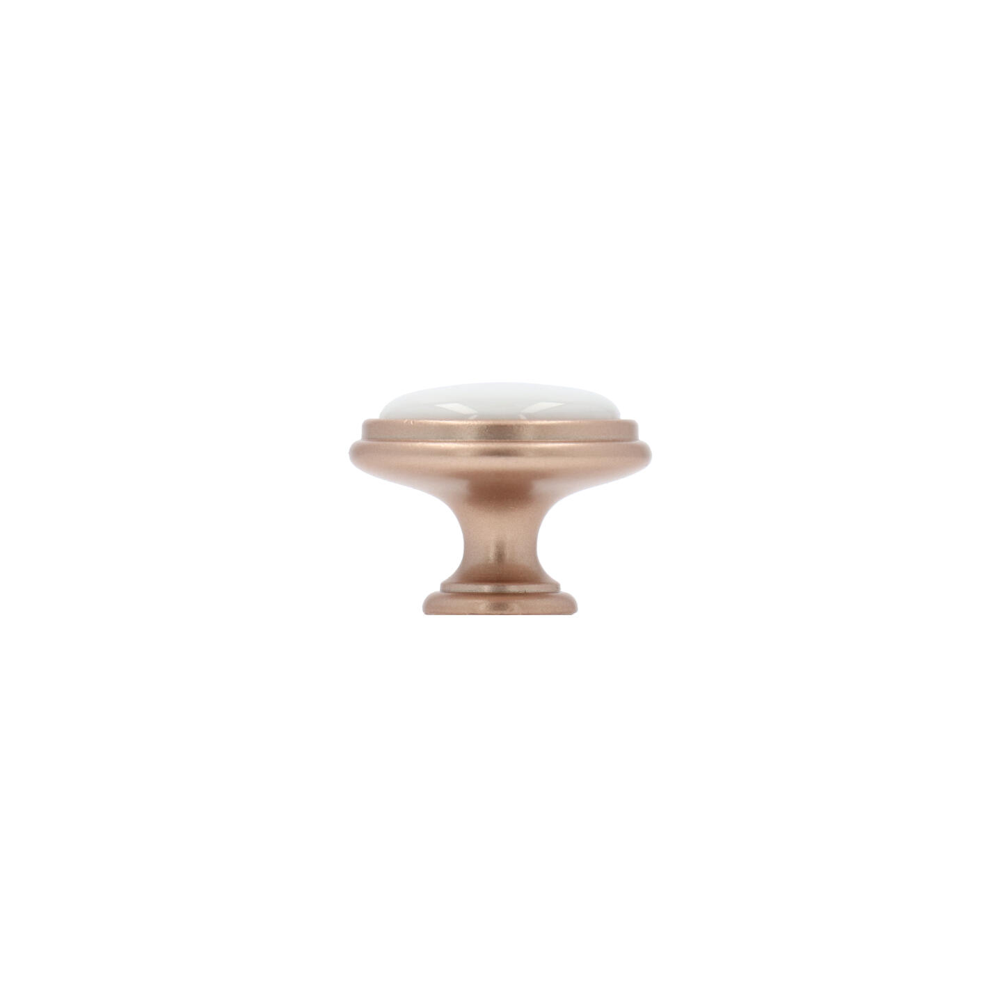 Pomolo per mobili - Oro rosa matt - Lega di Zinco / Porcellana - Stile Classico - 0x27x0mm - immagine 2