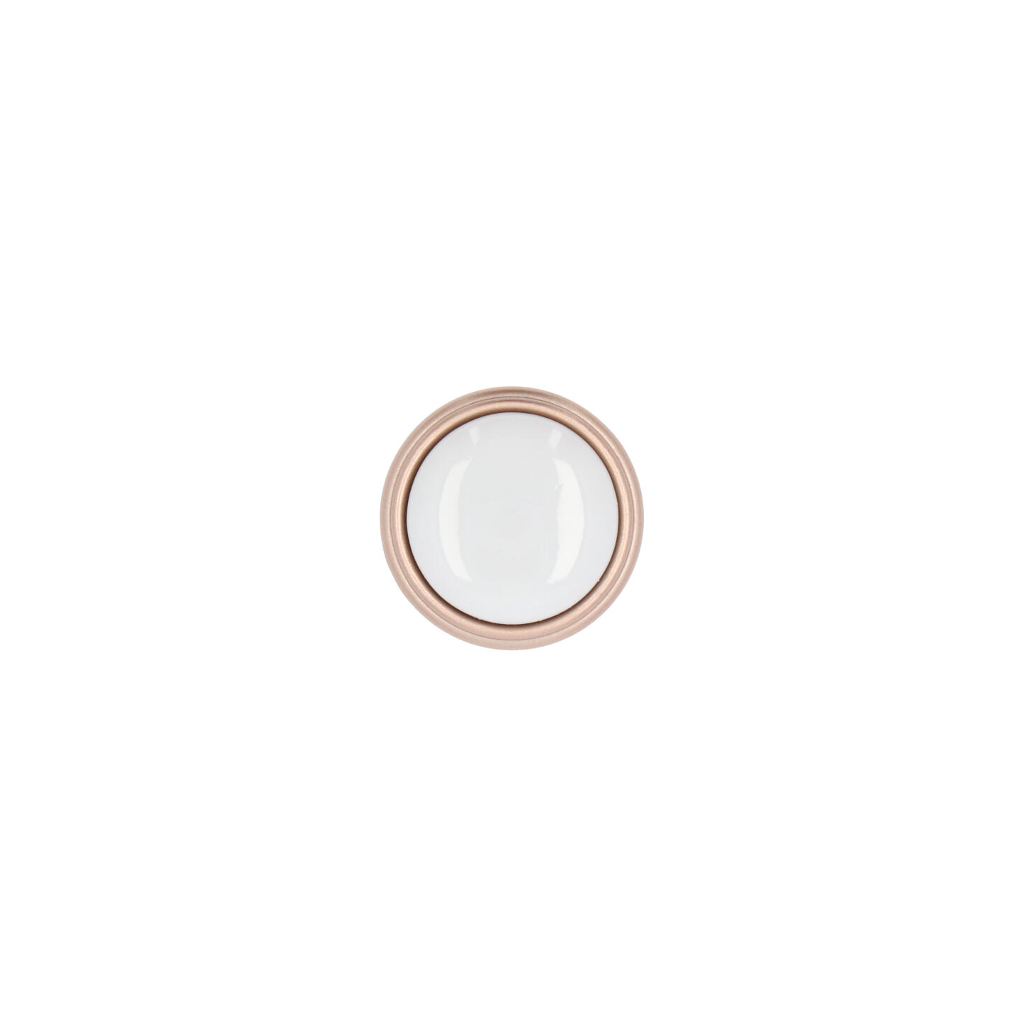 Pomolo per mobili - Oro rosa matt - Lega di Zinco / Porcellana - Stile Classico - 0x27x0mm - immagine 3