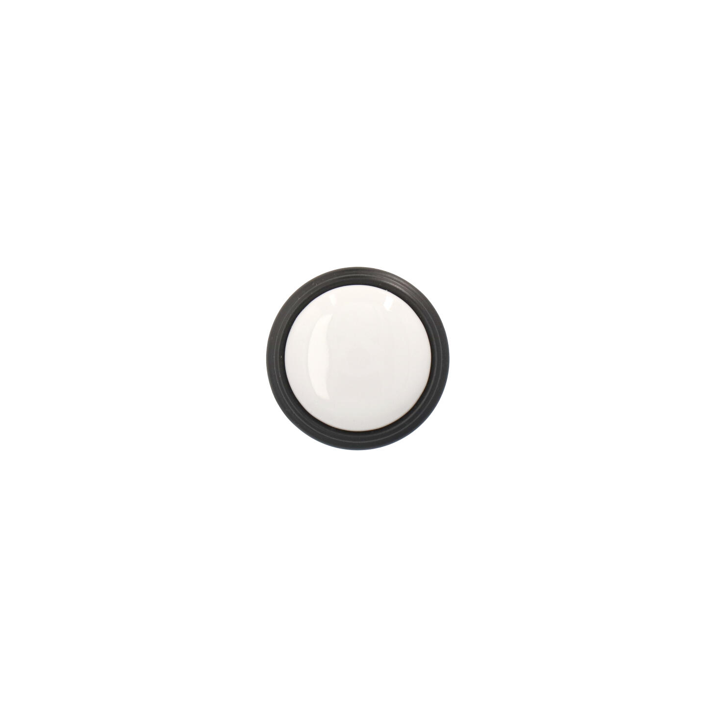 Pomolo per mobili - Laccato nero matt - Lega di Zinco / Porcellana - Stile Classico - 0x27x0mm - immagine 3