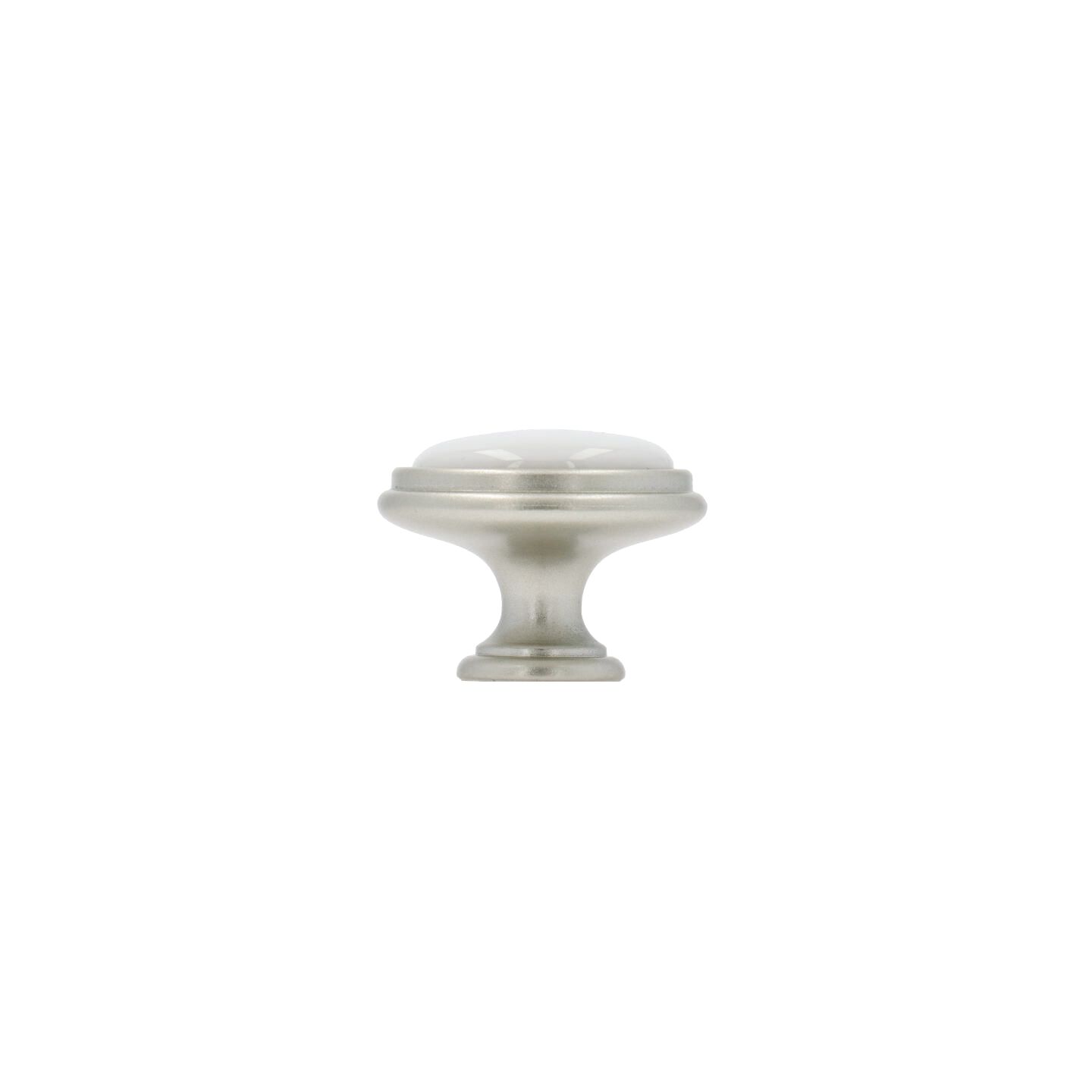 Pomolo per mobili - Argento Nottingham - Lega di Zinco / Porcellana - Stile Classico - 0x27x0mm - immagine 2