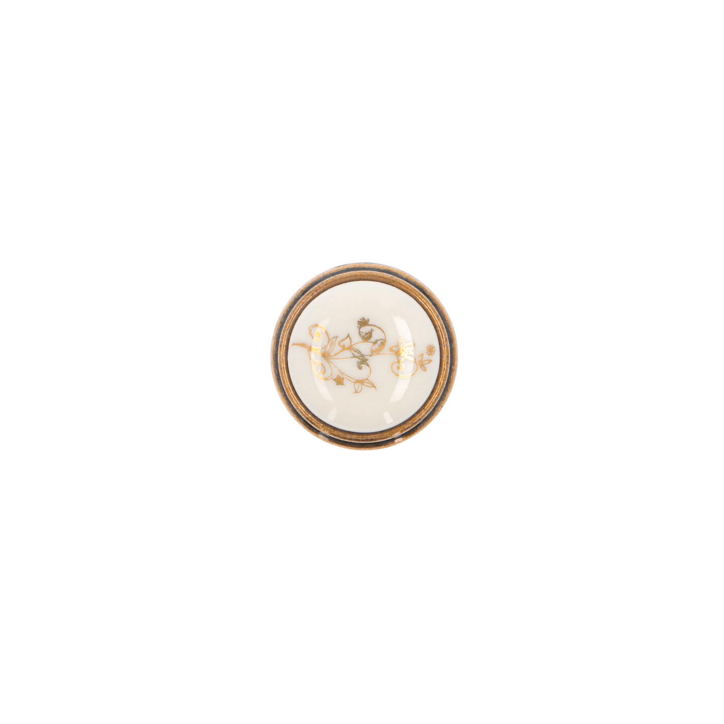 Pomolo per mobili - Orval - Lega di Zinco / Porcellana - Stile Classico - 0x27x0mm - immagine 3