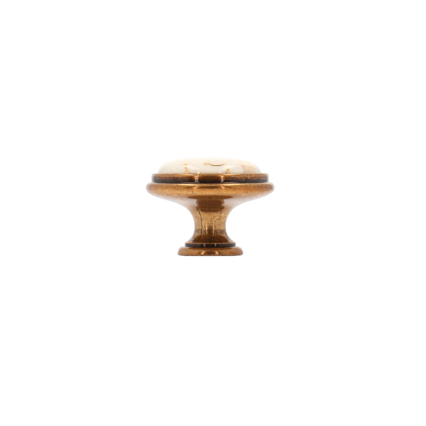 Pomolo per mobili - Orval - Lega di Zinco / Porcellana - Stile Classico - 0x27x0mm - immagine 2