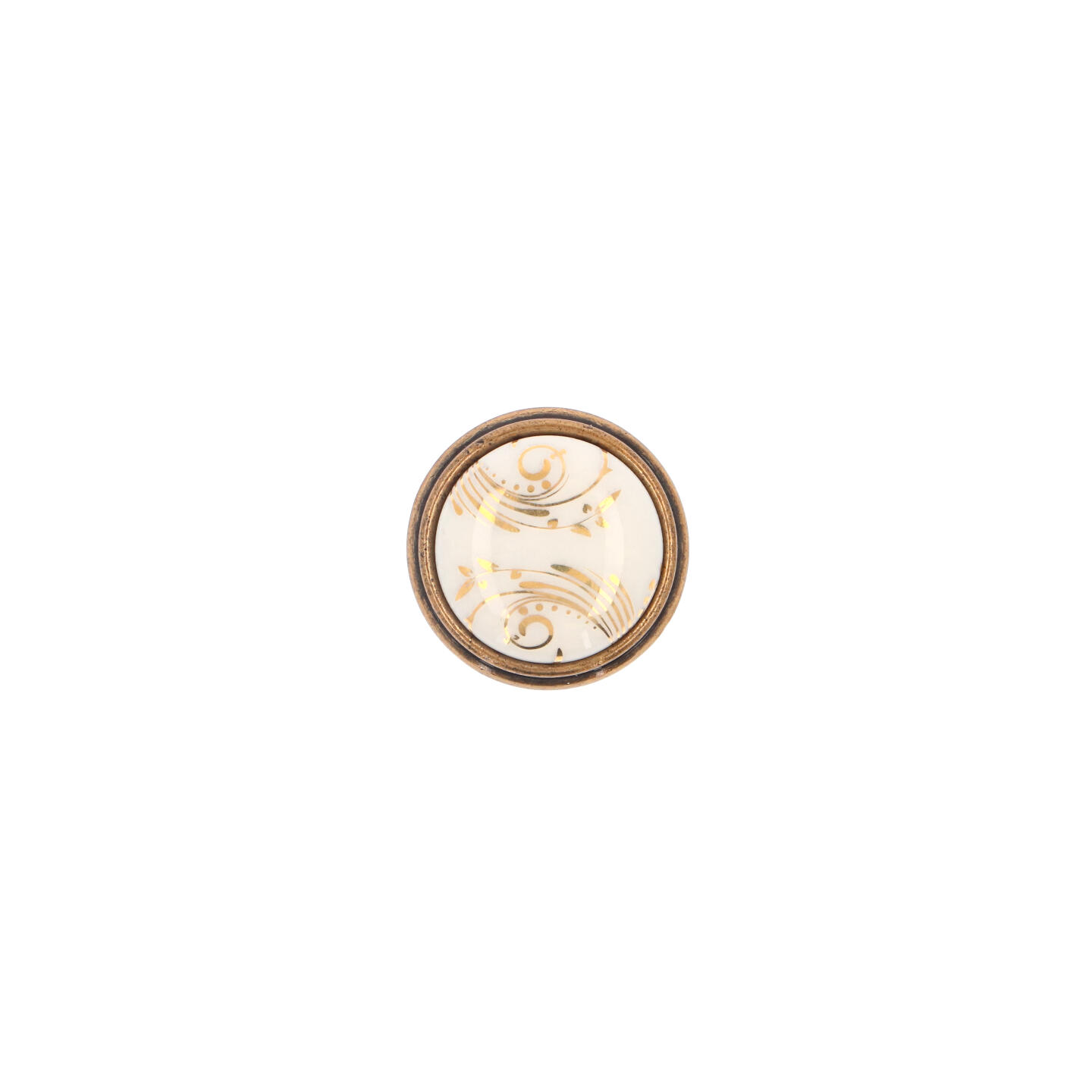 Pomolo per mobili - Orval - Lega di Zinco / Porcellana - Stile Classico - 0x27x0mm - immagine 3