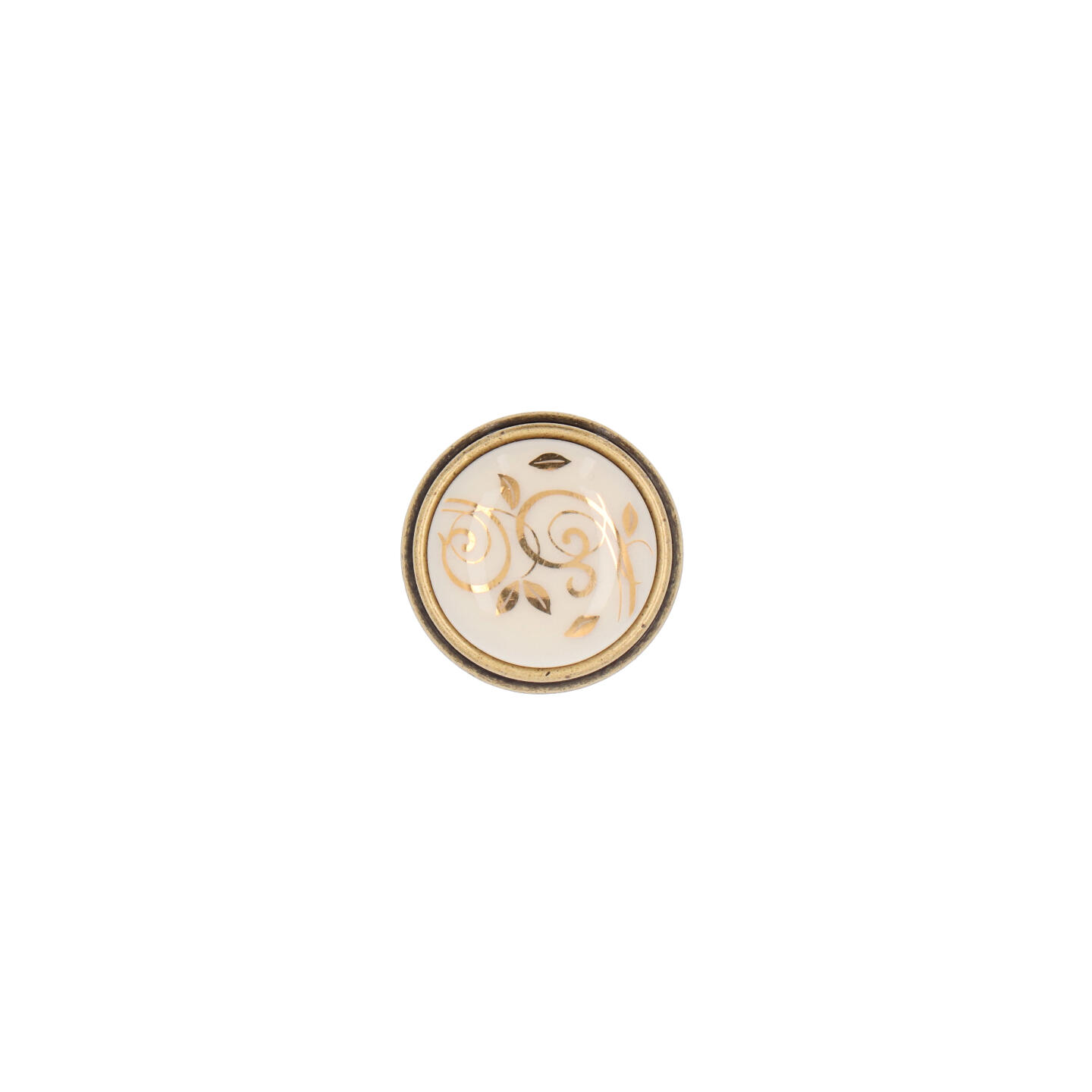Pomolo per mobili - Antica Firenze - Lega di Zinco / Porcellana - Stile Classico - 0x27x0mm - immagine 3