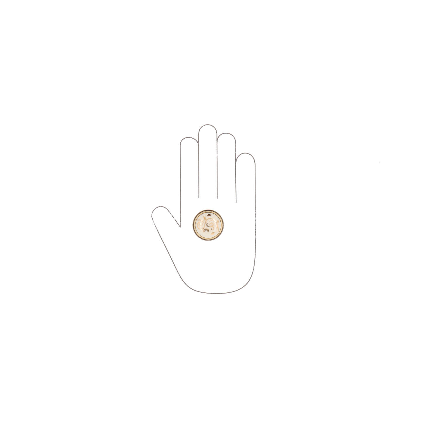 Pomolo per mobili - Antica Firenze - Lega di Zinco / Porcellana - Stile Classico - 0x27x0mm - immagine 4