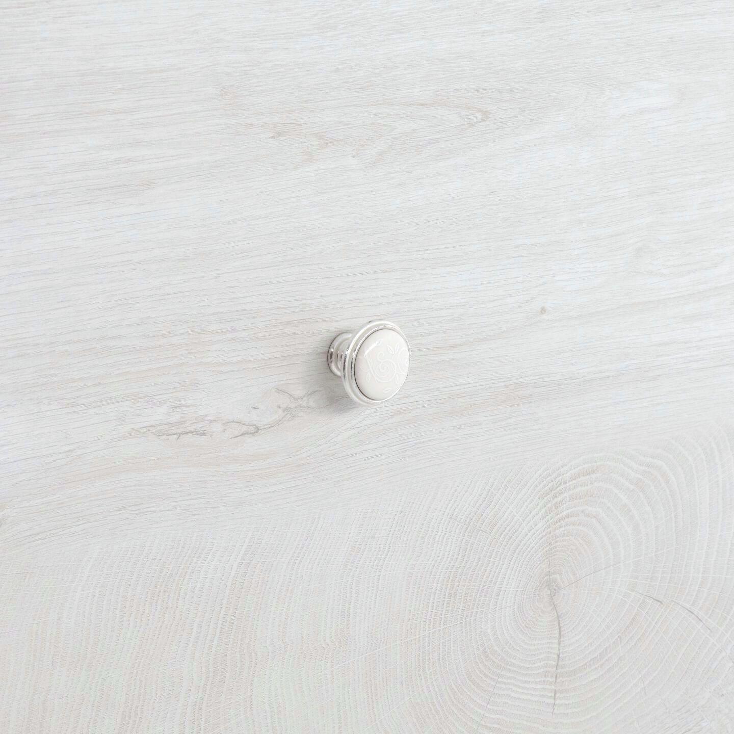 Pomolo per mobili - Argento Venezia - Lega di Zinco / Porcellana - Stile Classico - 0x27x0mm - immagine 5