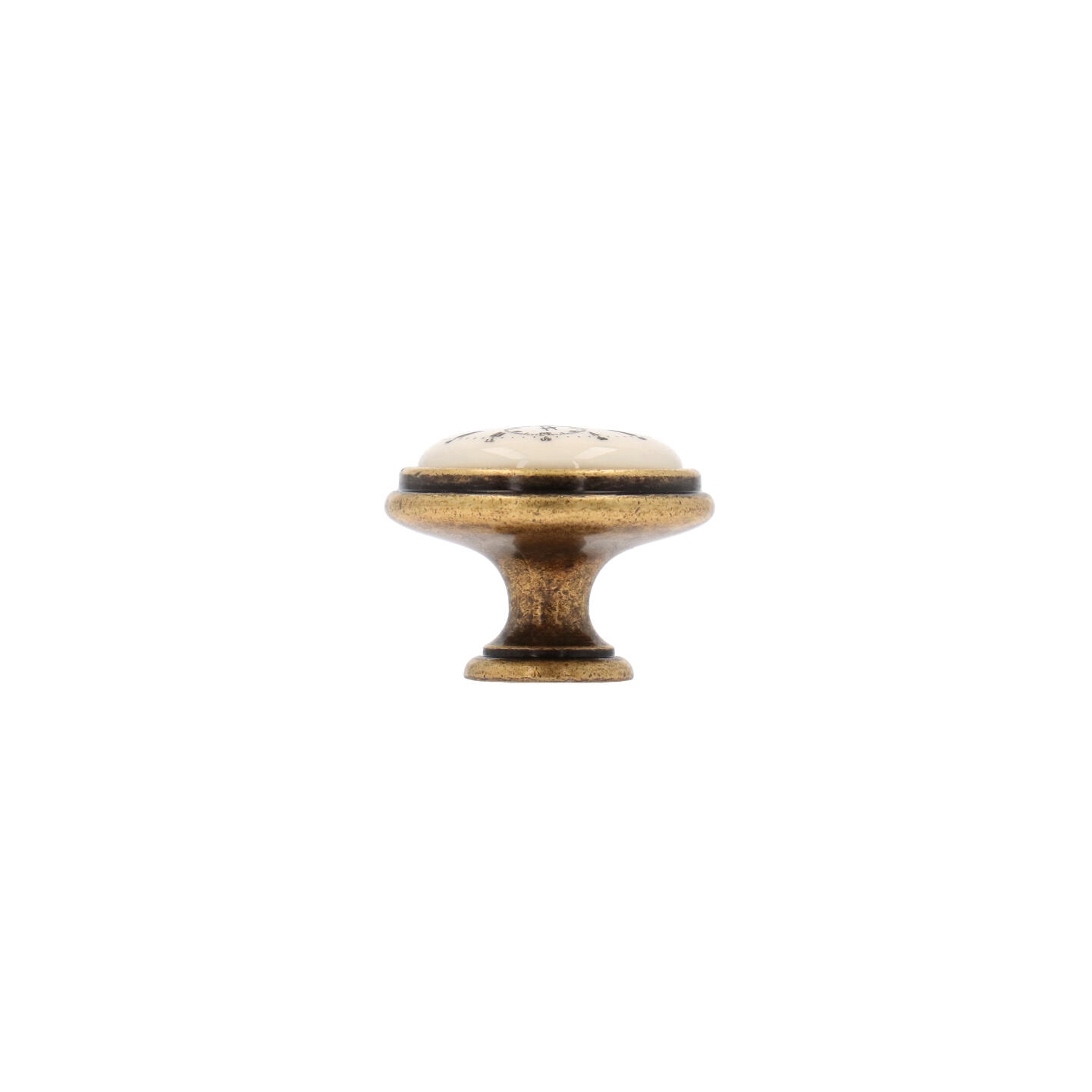 Pomolo per mobili - Antica Firenze - Lega di Zinco / Porcellana - Stile Classico - 0x27x0mm - immagine 2
