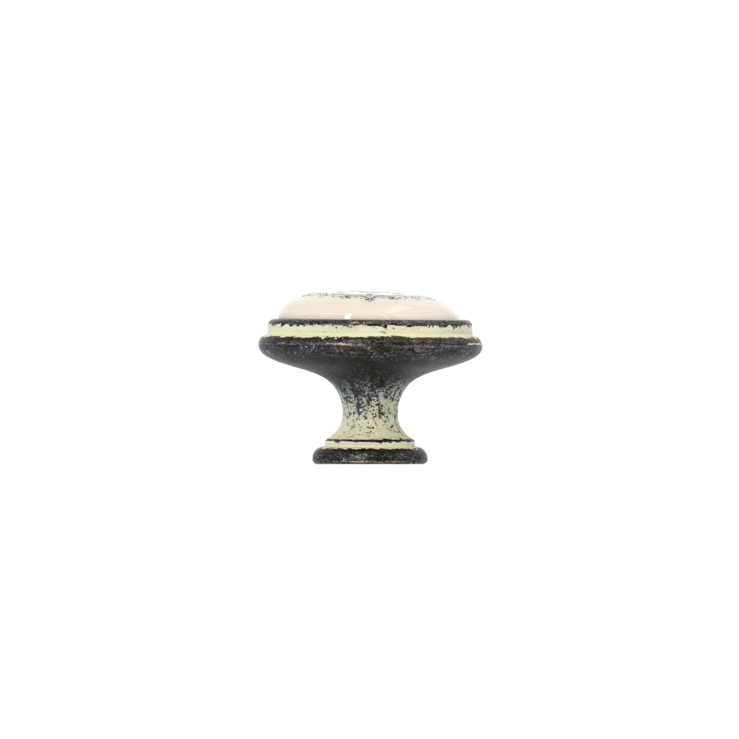 Pomolo per mobili - Rustikall avorio - Lega di Zinco / Porcellana - Stile Classico - 0x27x0mm - immagine 2