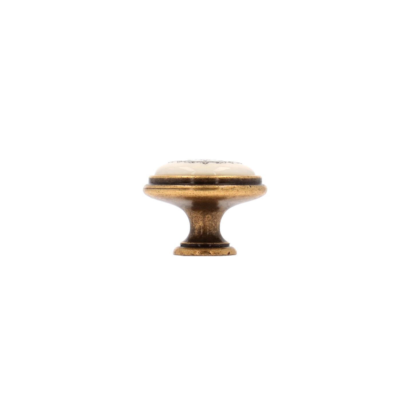 Pomolo per mobili - Antica Firenze - Lega di Zinco / Porcellana - Stile Classico - 0x27x0mm - immagine 2