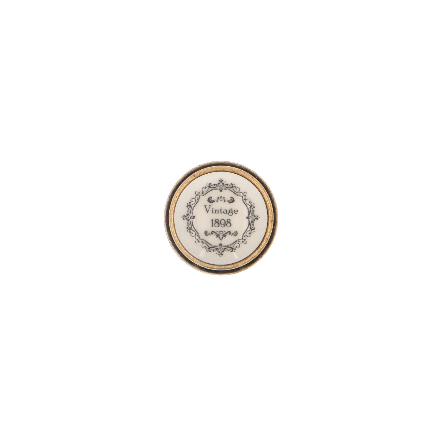 Pomolo per mobili - Antica Firenze - Lega di Zinco / Porcellana - Stile Classico - 0x27x0mm - immagine 3