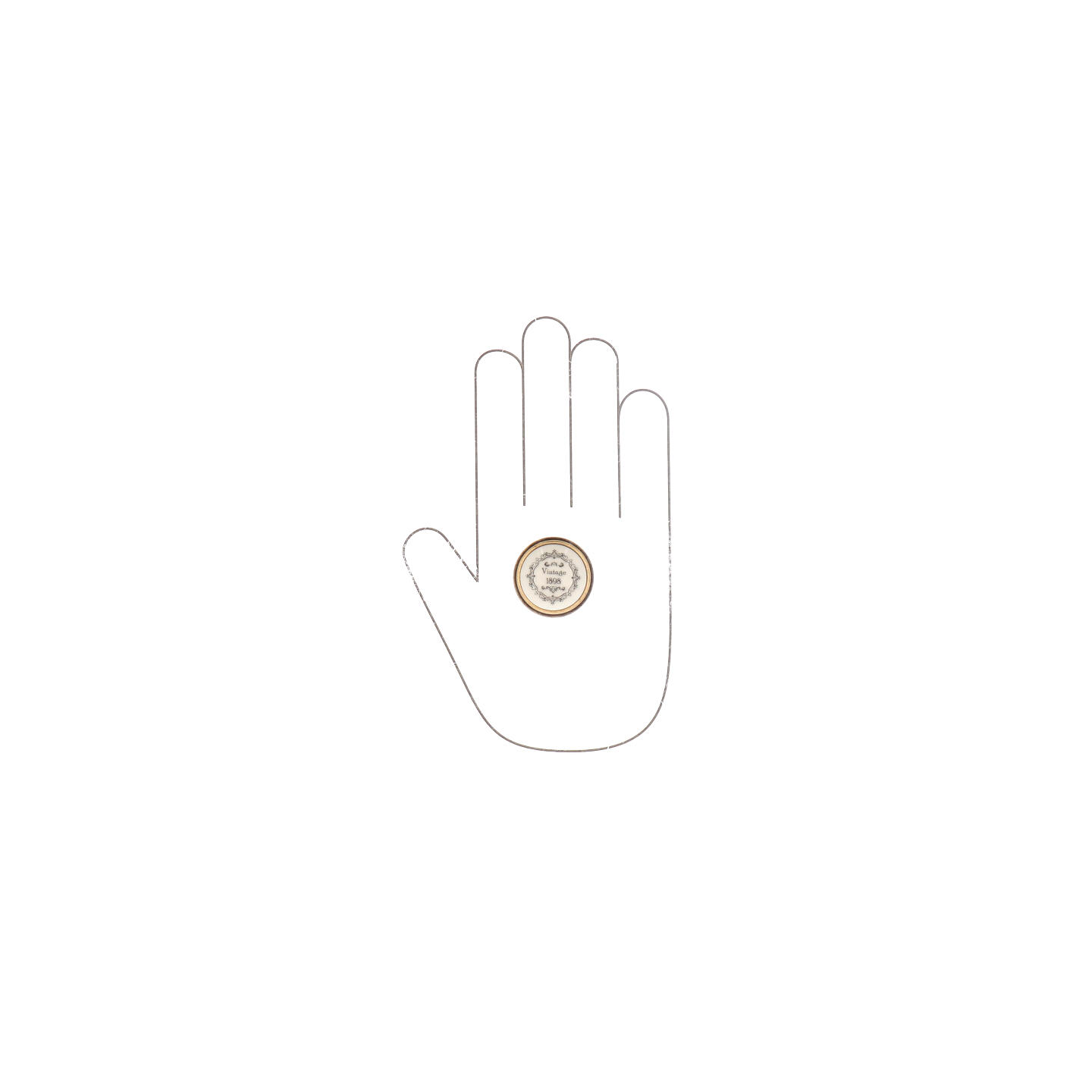 Pomolo per mobili - Antica Firenze - Lega di Zinco / Porcellana - Stile Classico - 0x27x0mm - immagine 4