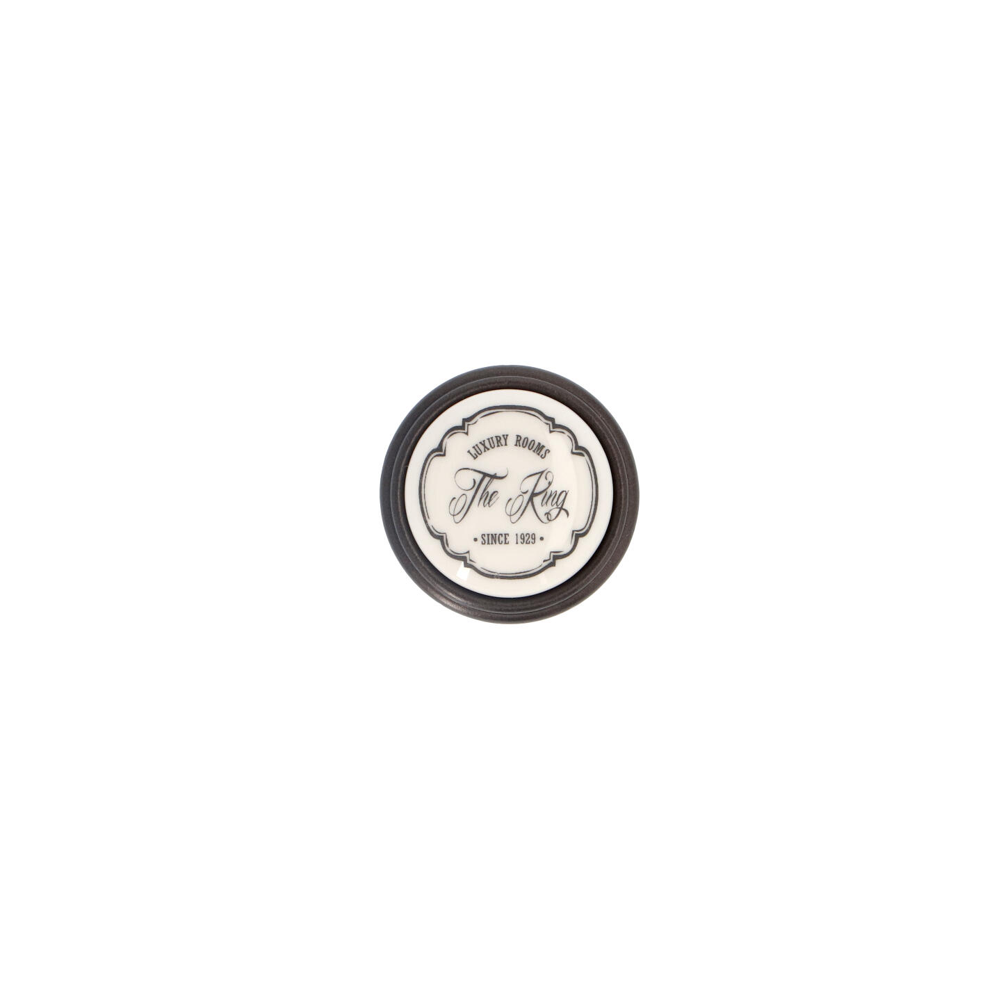 Pomolo per mobili - Alucover brown - Lega di Zinco / Porcellana - Stile Classico - 0x27x0mm - immagine 3