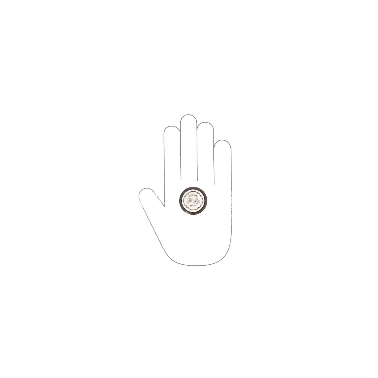 Pomolo per mobili - Alucover brown - Lega di Zinco / Porcellana - Stile Classico - 0x27x0mm - immagine 4